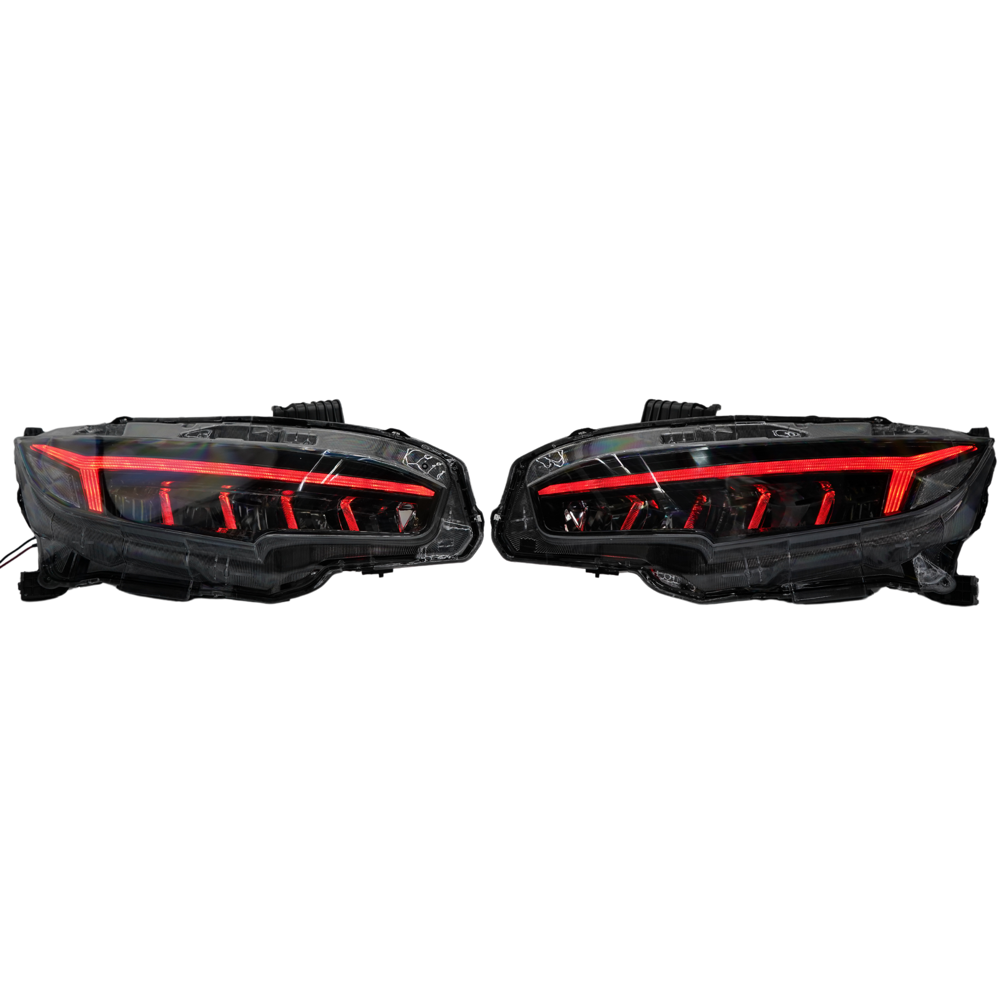 Honda Civic: Multicolor Flow Series Headlights (2016-2021) – Custom Multicolor LED Lighting by RGB Halo Kits