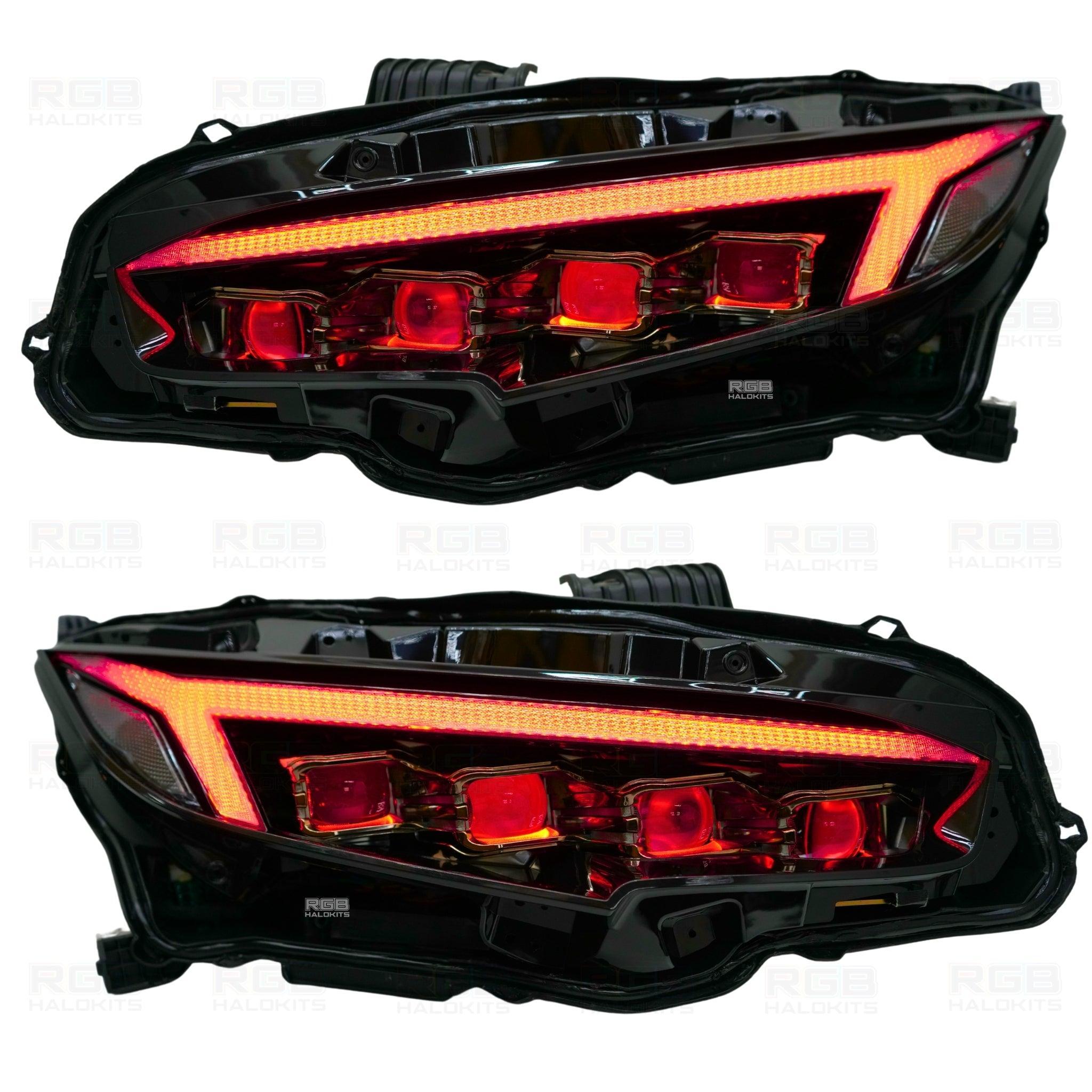Honda Civic: Multicolor Flow Series LED Headlights (2016-2021) | XB Morimoto – Custom Multicolor LED Lighting by RGB Halo Kits
