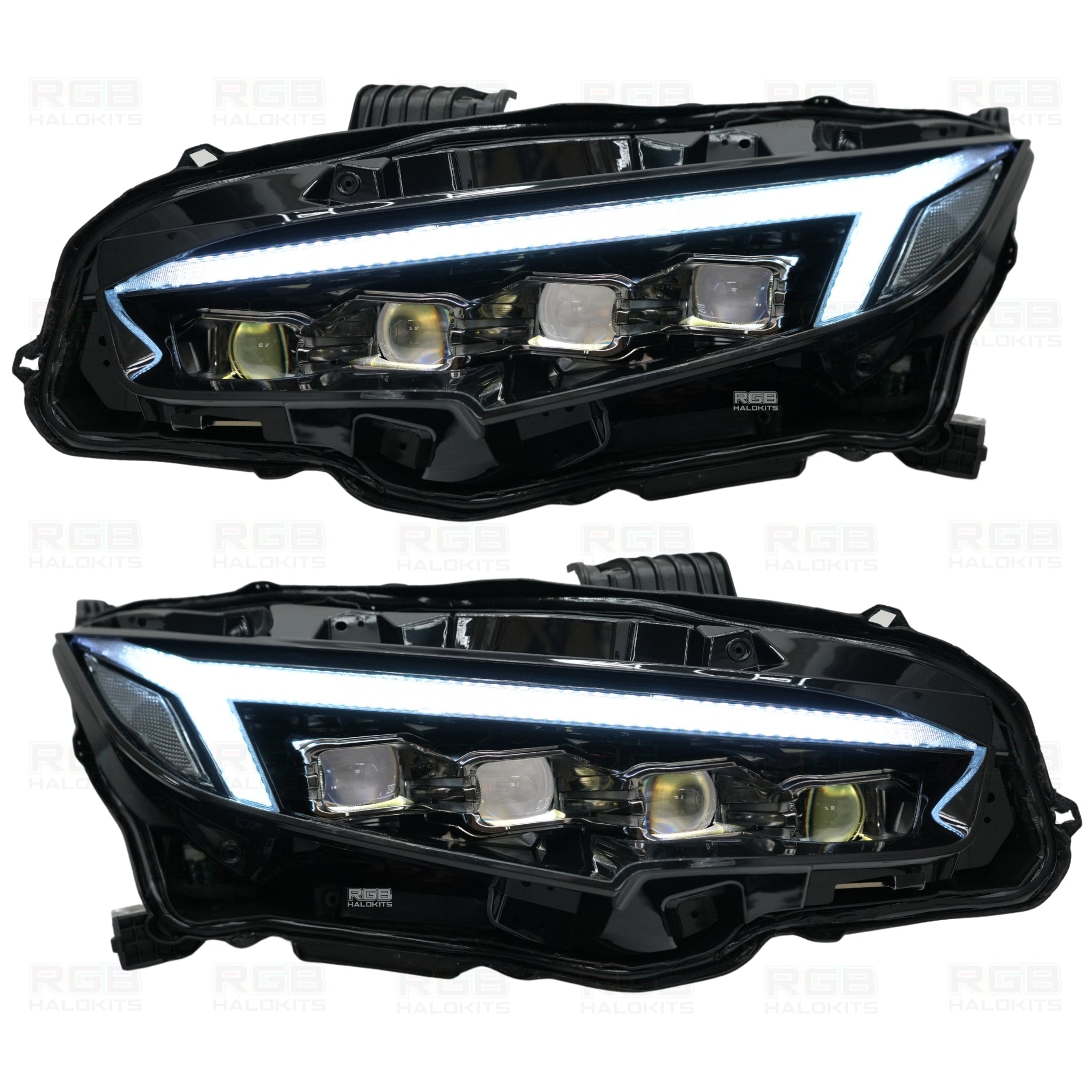 Honda Civic: Multicolor Flow Series LED Headlights (2016-2021) | XB Morimoto – Custom Multicolor LED Lighting by RGB Halo Kits