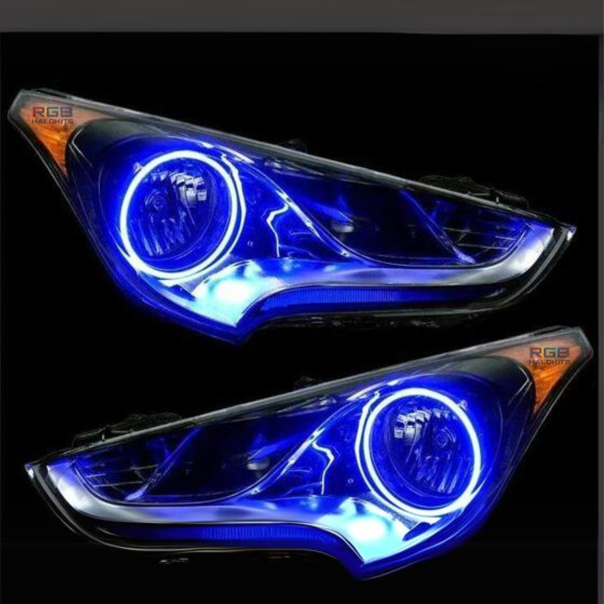Hyundai Veloster Non-Projector Multicolor Halo Kit (2011-2014) – Custom Multicolor LED Lighting by RGB Halo Kits