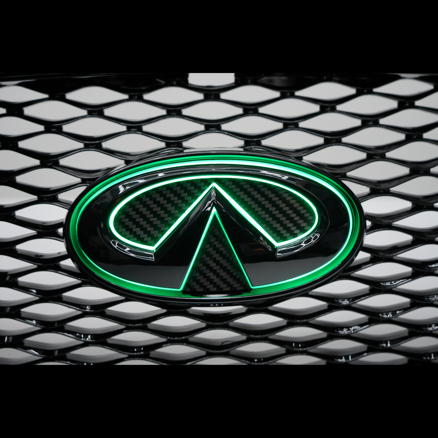 Infiniti Q50 Multicolor Flow LED emblem V2 (2014-2021) – Custom Multicolor LED Lighting by RGB Halo Kits