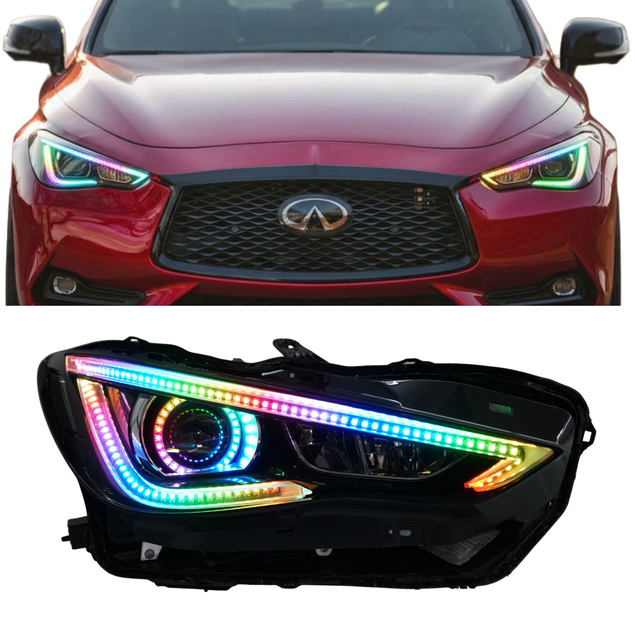 Infiniti Q60 Multicolor Flow DRL Boards (2016-2022)