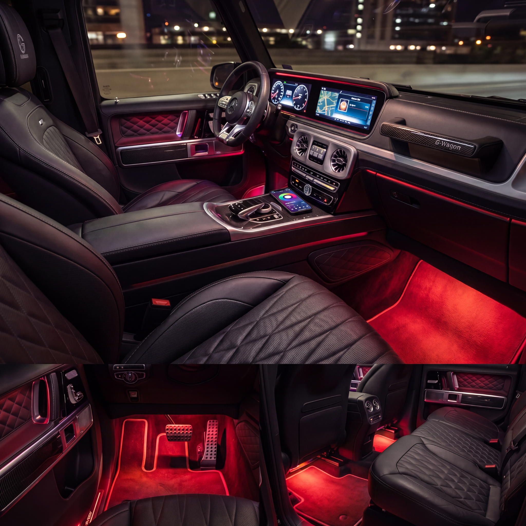 4pc Interior Aluminum Ambient Footwell Lighting Kit