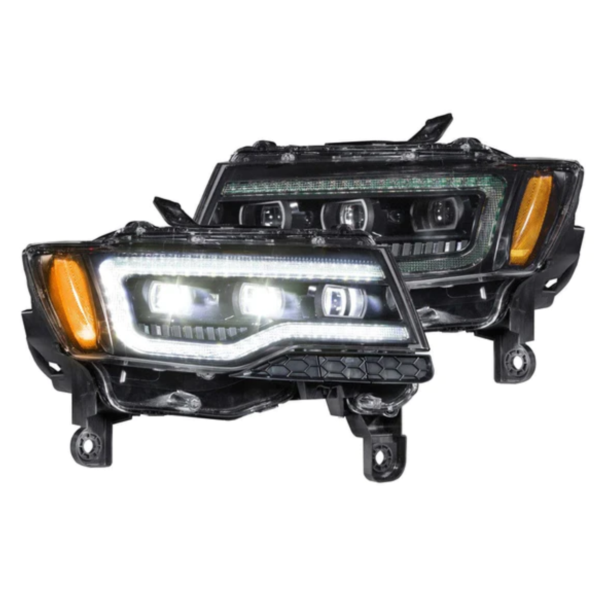 JEEP GRAND CHEROKEE: XB Morimoto LED HEADLIGHTS (2014 - 2022) – Custom Multicolor LED Lighting by RGB Halo Kits