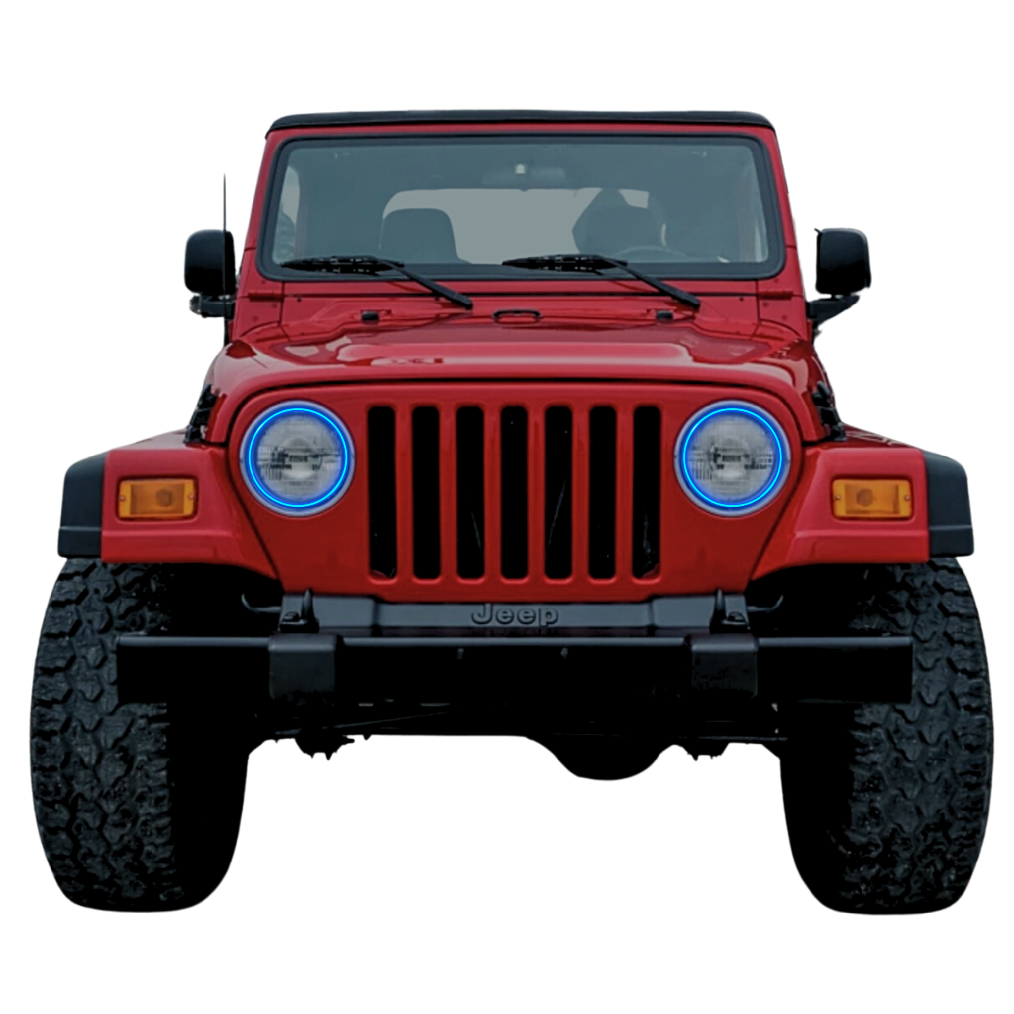 Jeep Wrangler Multicolor Halo Kit- Surface Mount Waterproof (1997-2006) – Custom Multicolor LED Lighting by RGB Halo Kits