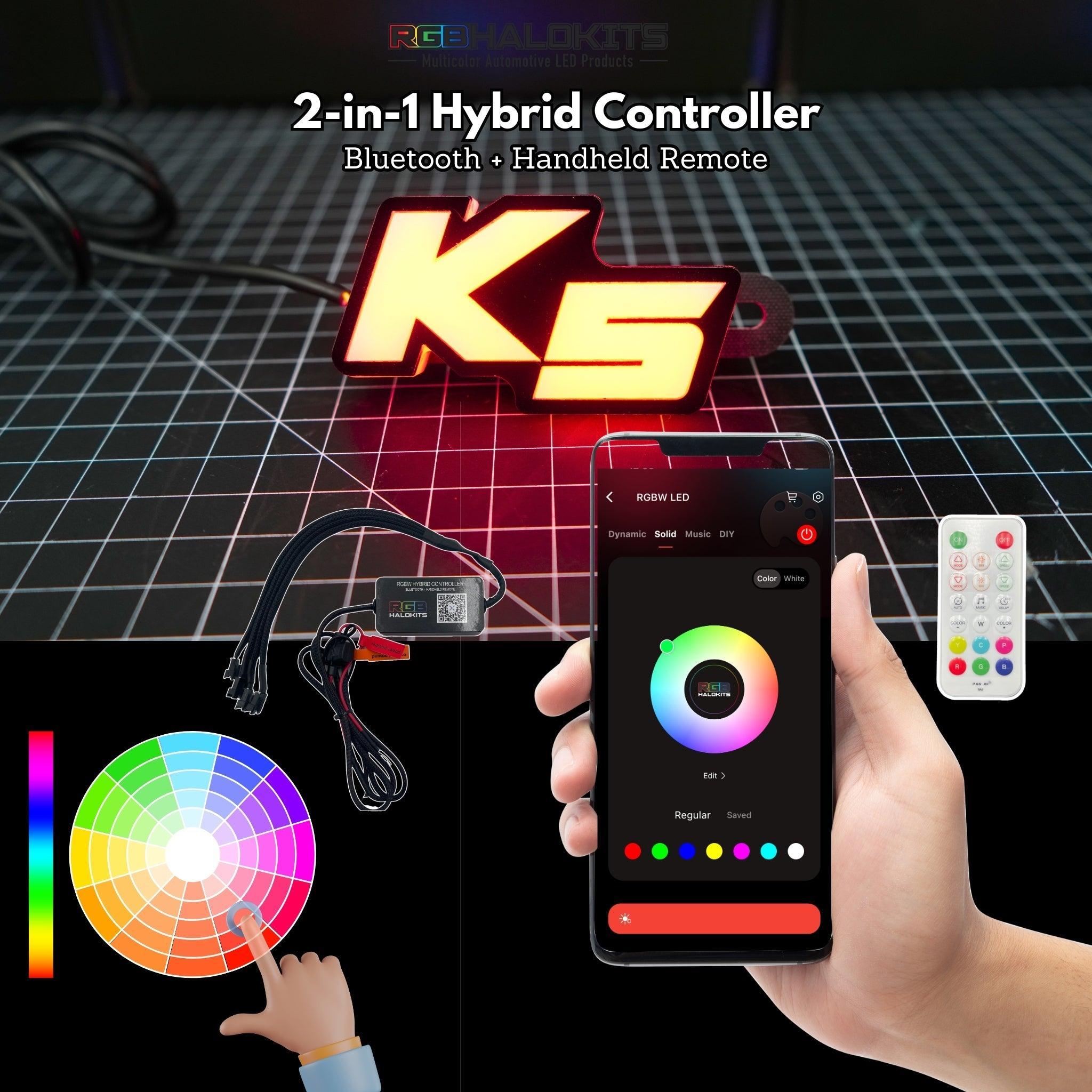 Kia K5 LED Badge: (Multicolor Flow) – Custom Multicolor LED Lighting by RGB Halo Kits