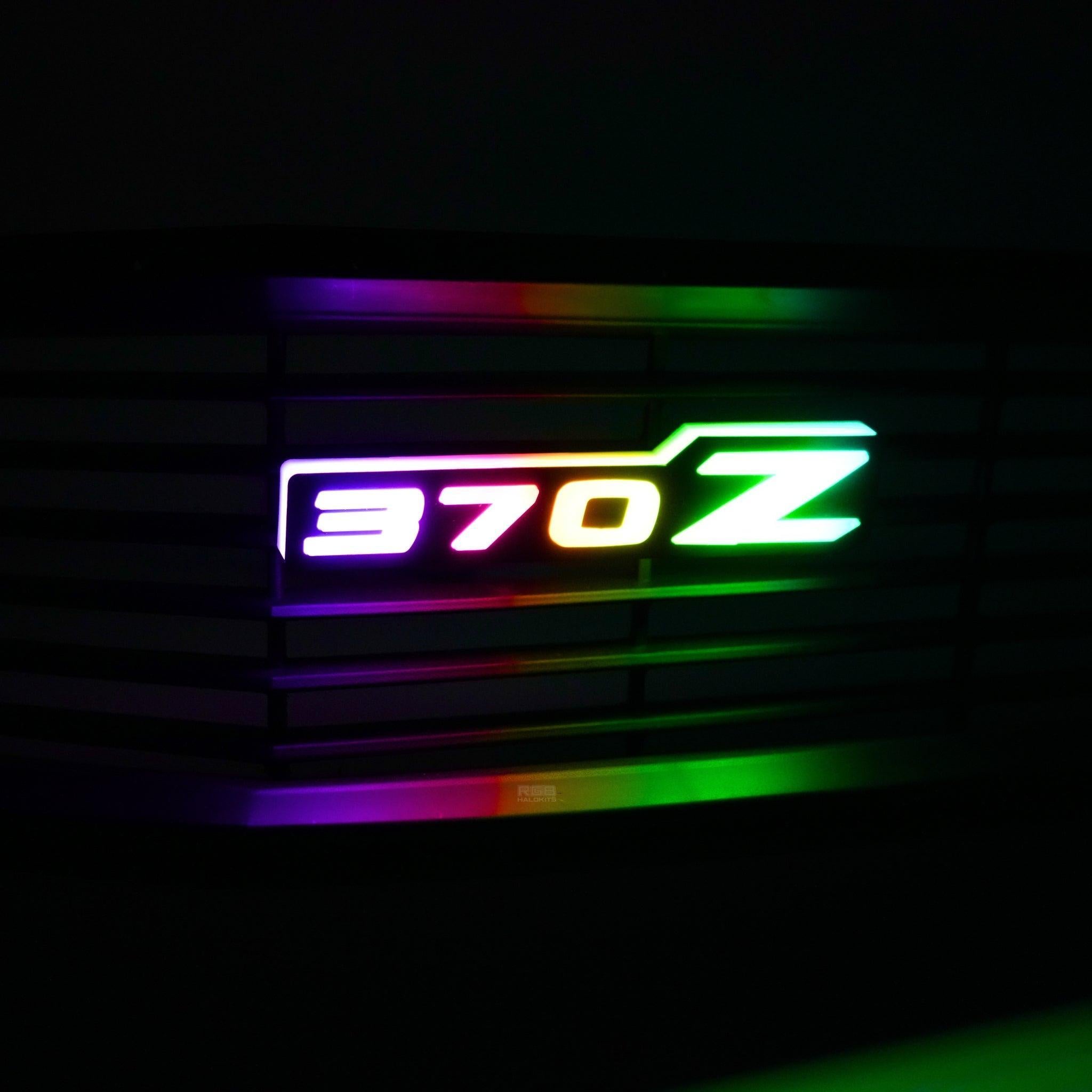 Nissan 370z LED Badge: (Multicolor Flow) – Custom Multicolor LED Lighting by RGB Halo Kits
