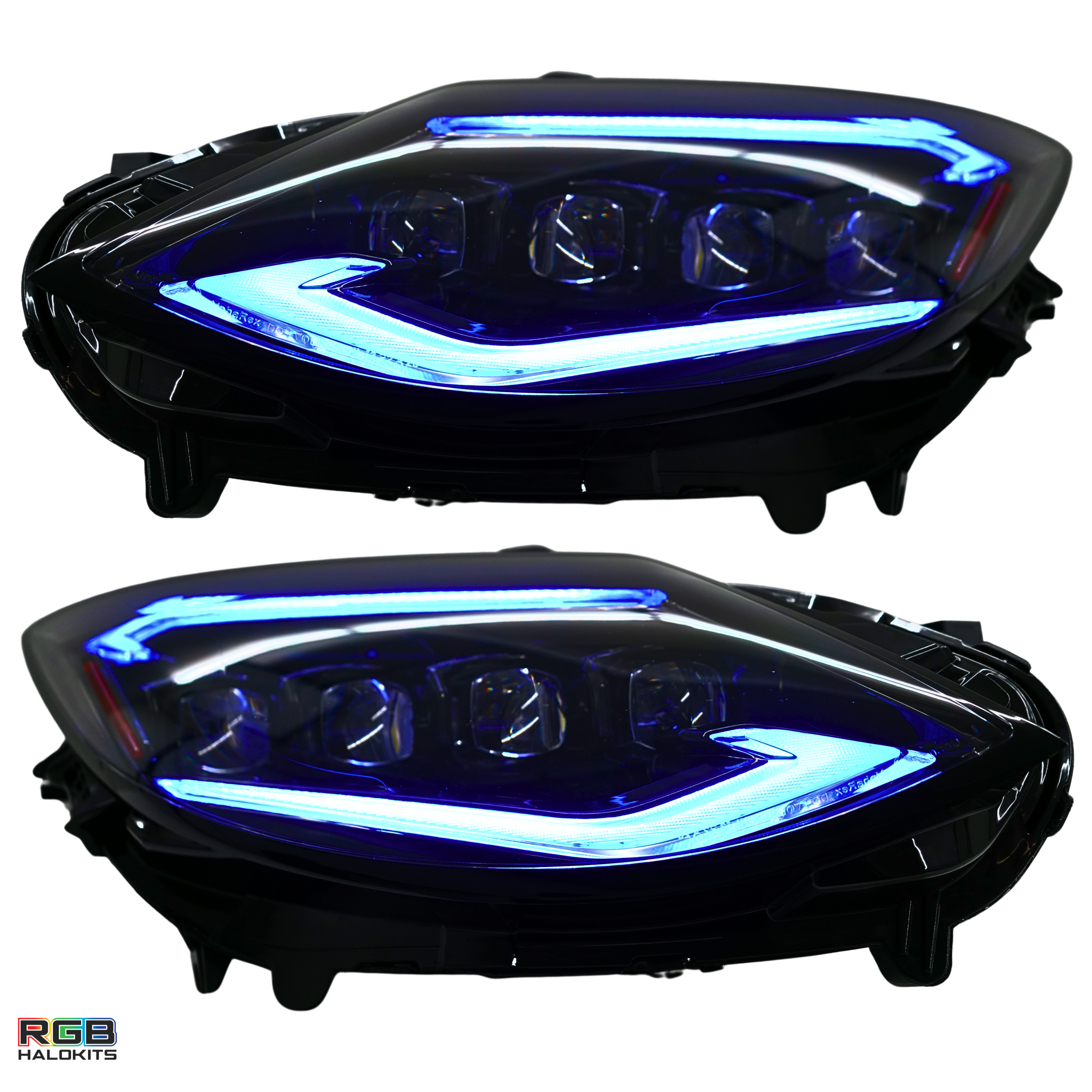 Nissan Z: Multicolor Flow Series Alphablack Nova-series Headlights (2023-2025) | Alpharex – Custom Multicolor LED Lighting by RGB Halo Kits