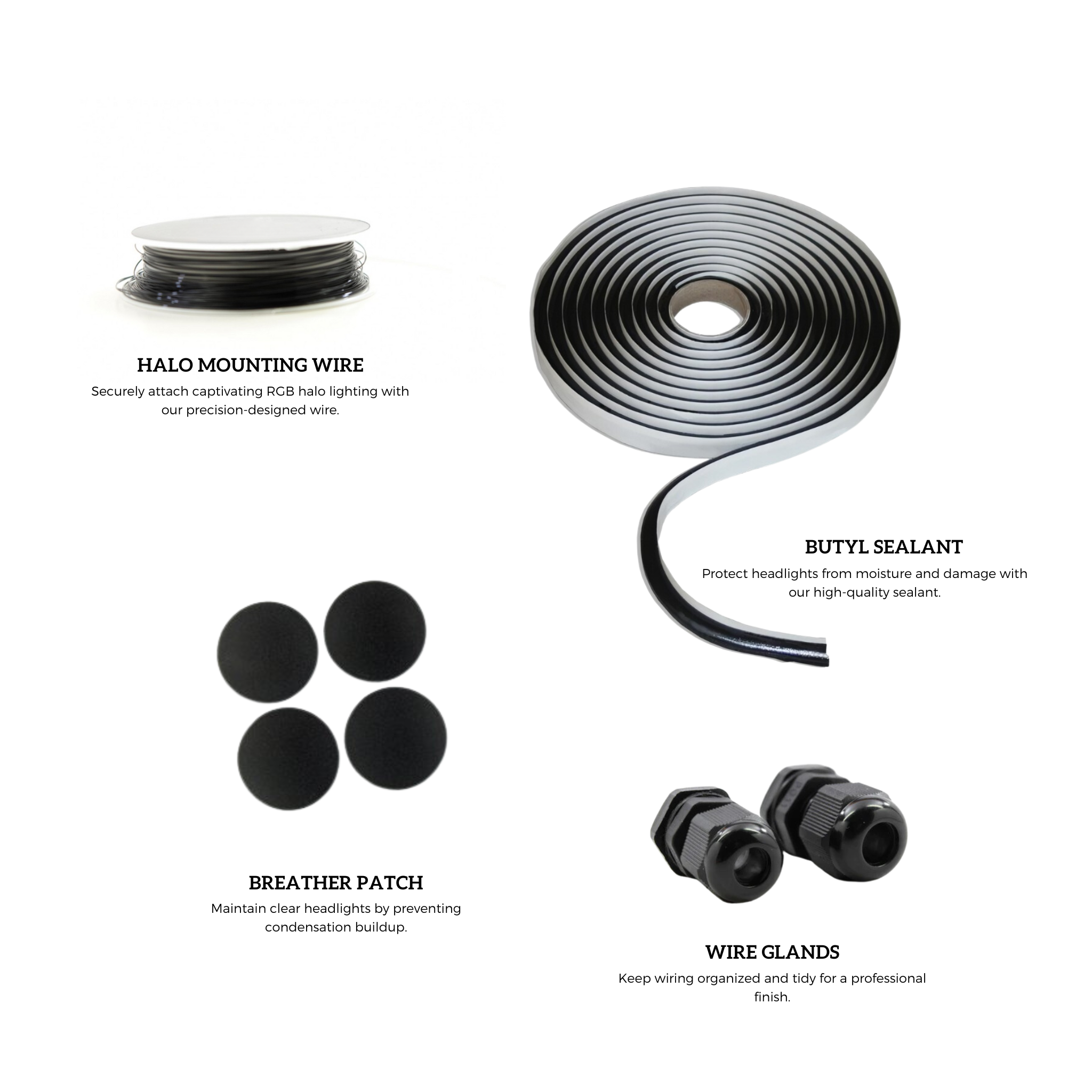 Pro Headlight Product Installation kit – Custom Multicolor LED Lighting by RGB Halo Kits