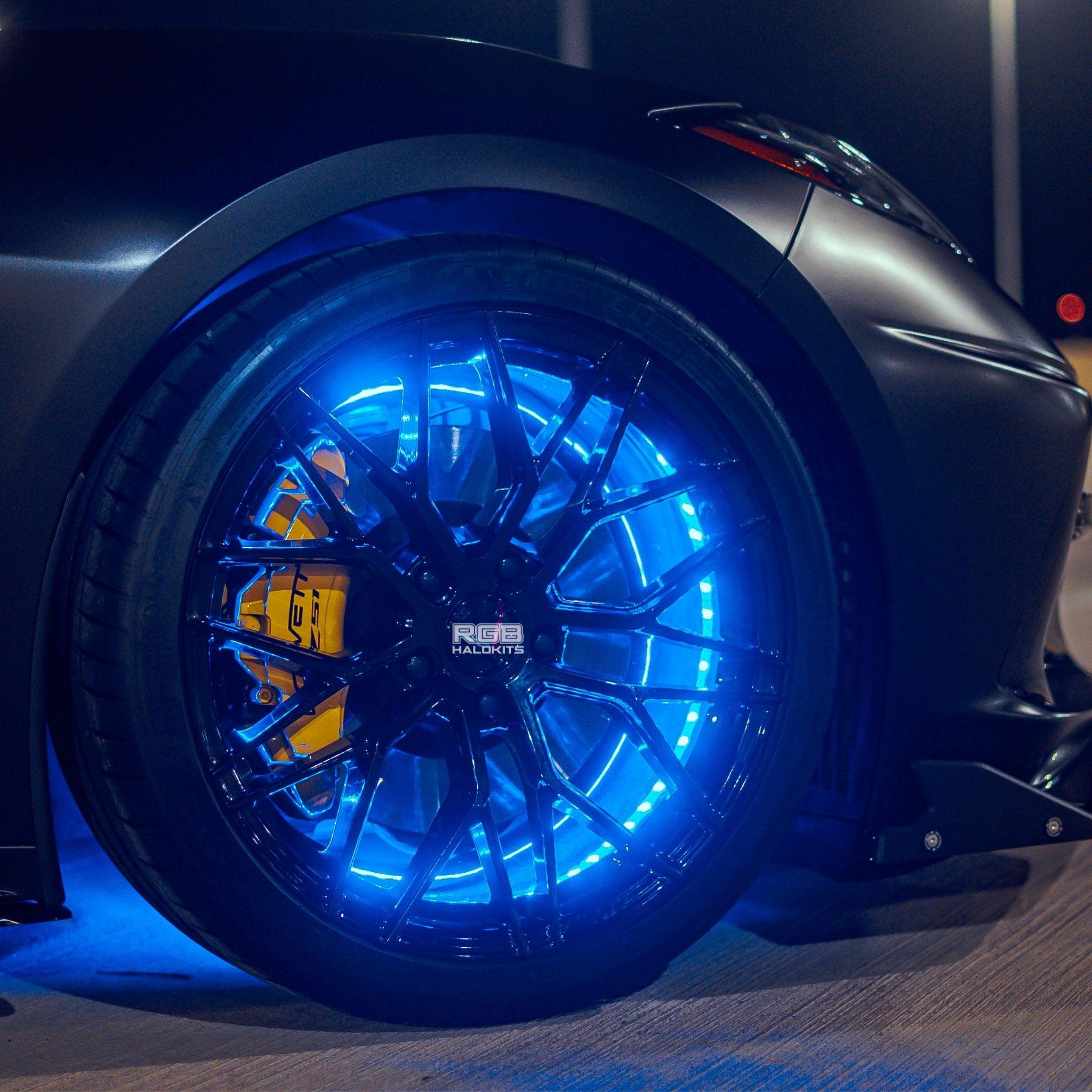 Quad 4 Row LED Wheel Ring Kit | Flow Series – Custom Multicolor LED Lighting by RGB Halo Kits