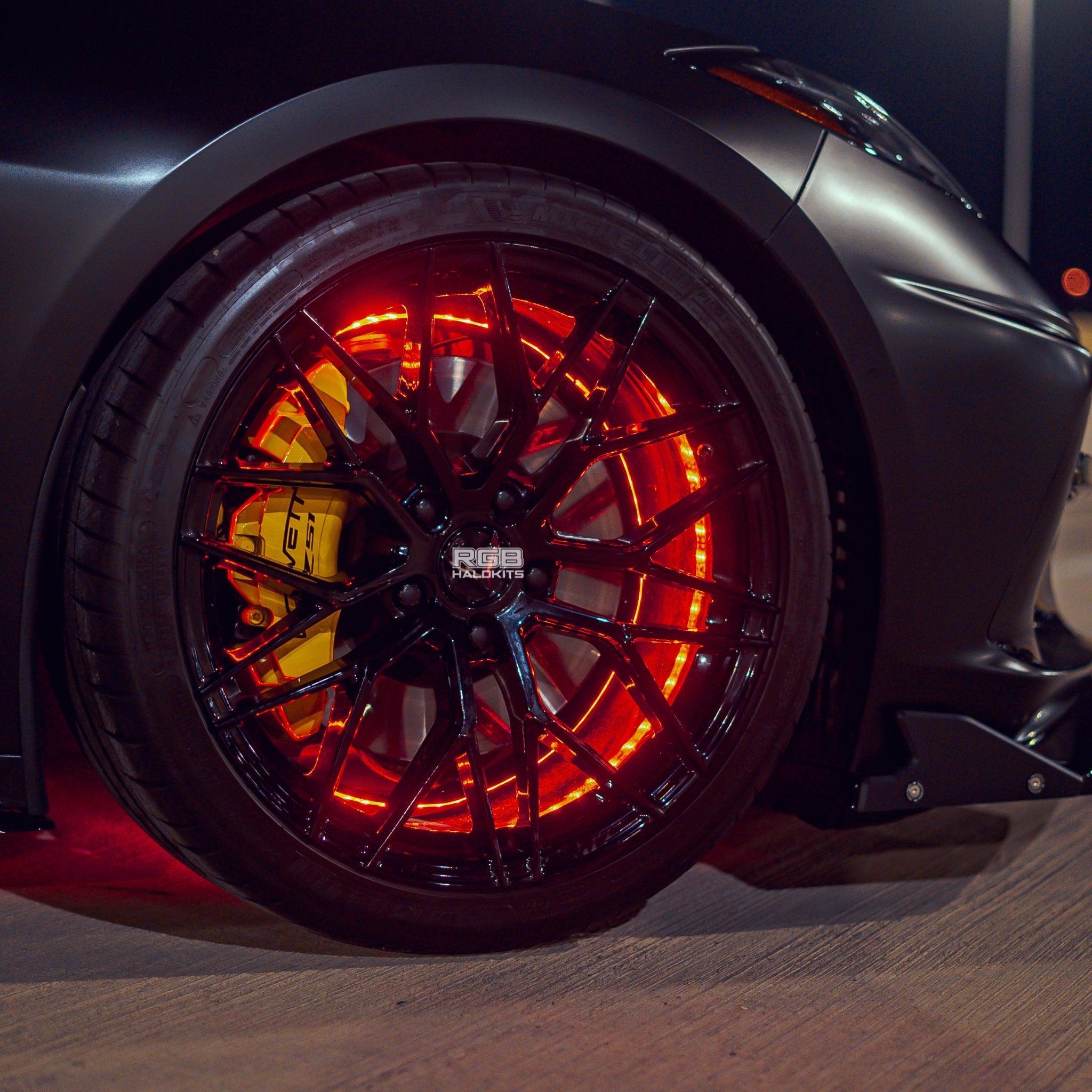 Quad 4 Row LED Wheel Ring Kit | Flow Series – Custom Multicolor LED Lighting by RGB Halo Kits