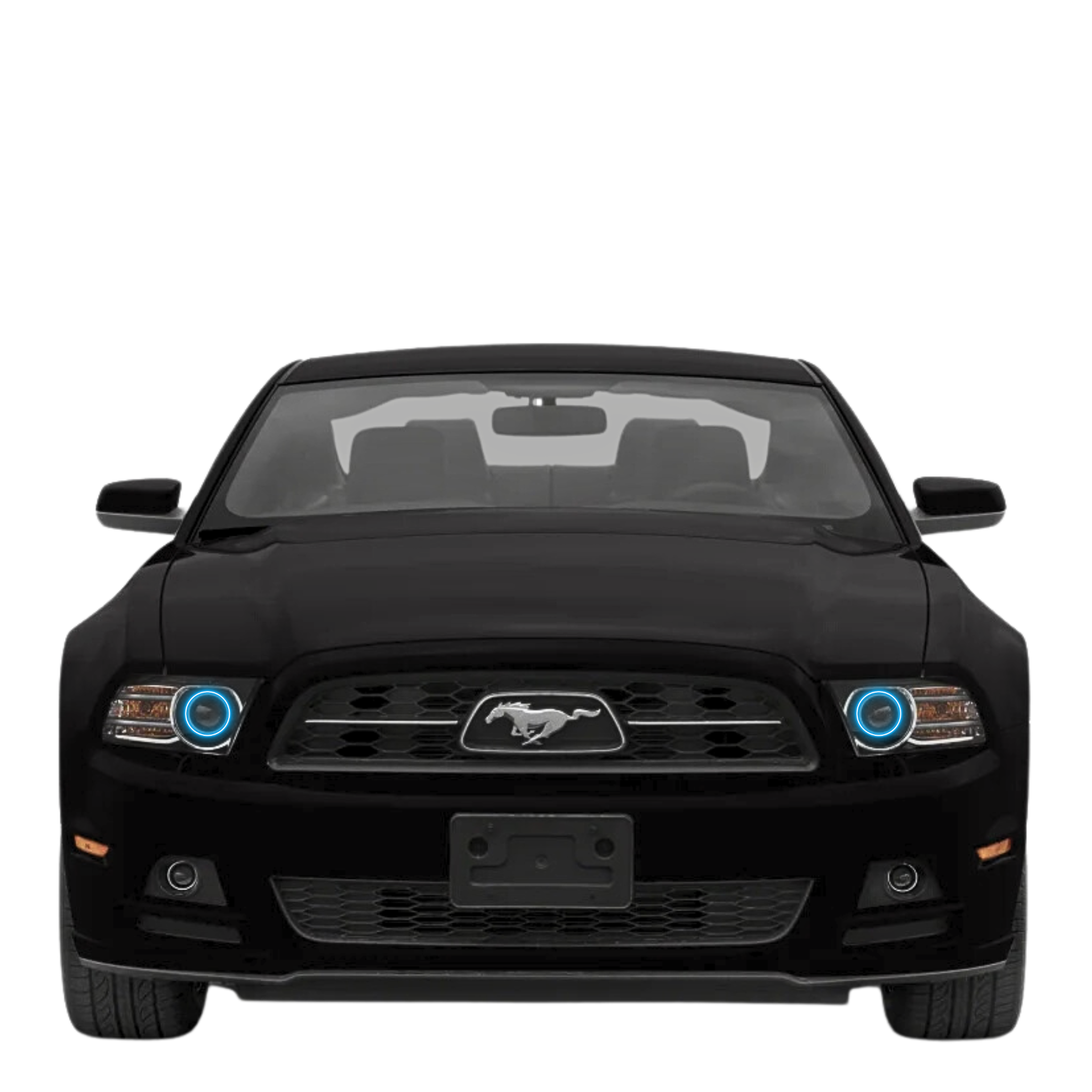 2010-2013 Ford Mustang Multicolor Halo Kit - RGB Halo Kits Multicolor Flow Series Color Chasing RGBWA LED headlight kit Oracle Lighting Trendz OneUpLighting Morimoto theretrofitsource AutoLEDTech Diode Dynamics