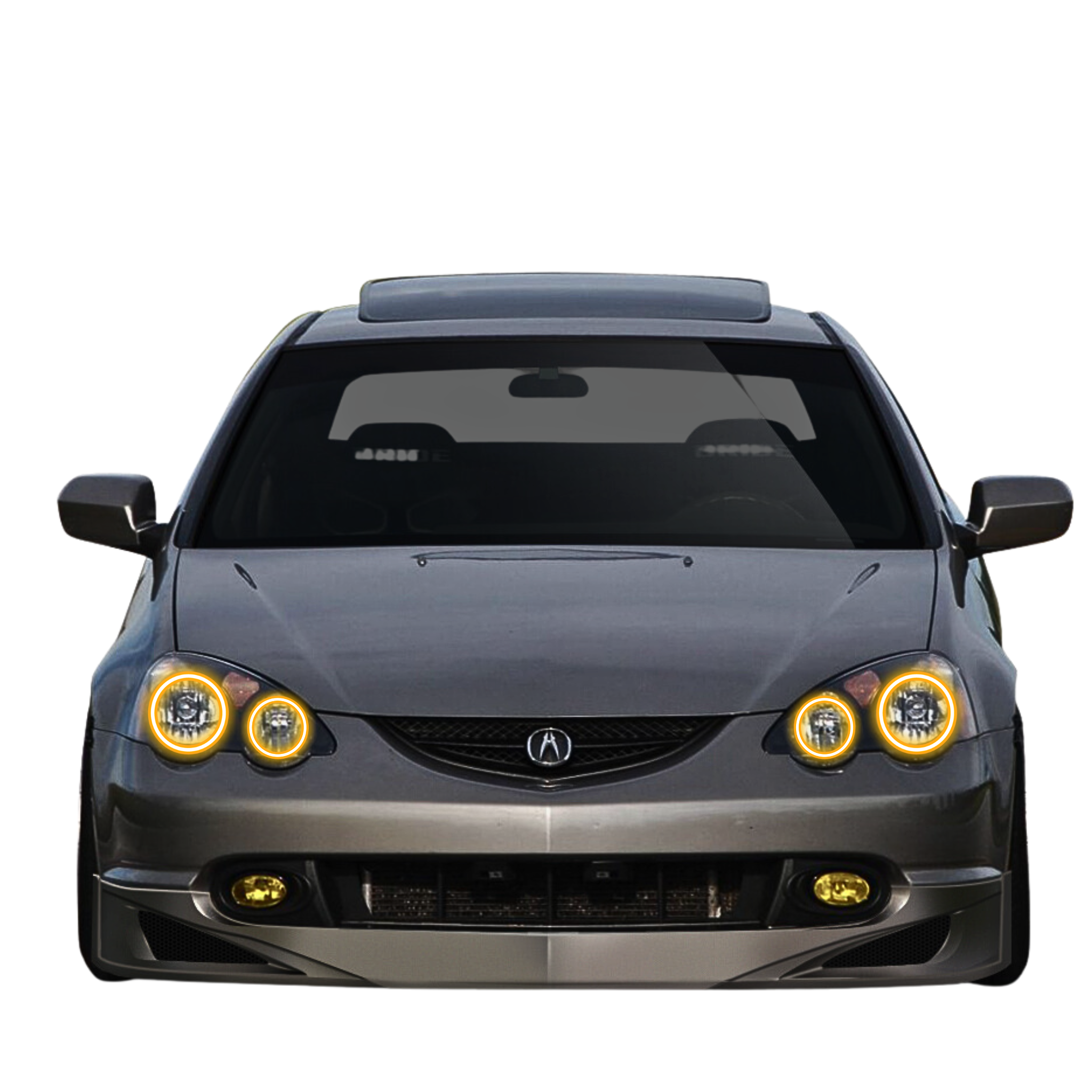 2002-2004 Acura RSX Multicolor Halo Kit - RGB Halo Kits Multicolor Flow Series Color Chasing RGBWA LED headlight kit Oracle Lighting Trendz OneUpLighting Morimoto theretrofitsource AutoLEDTech Diode Dynamics