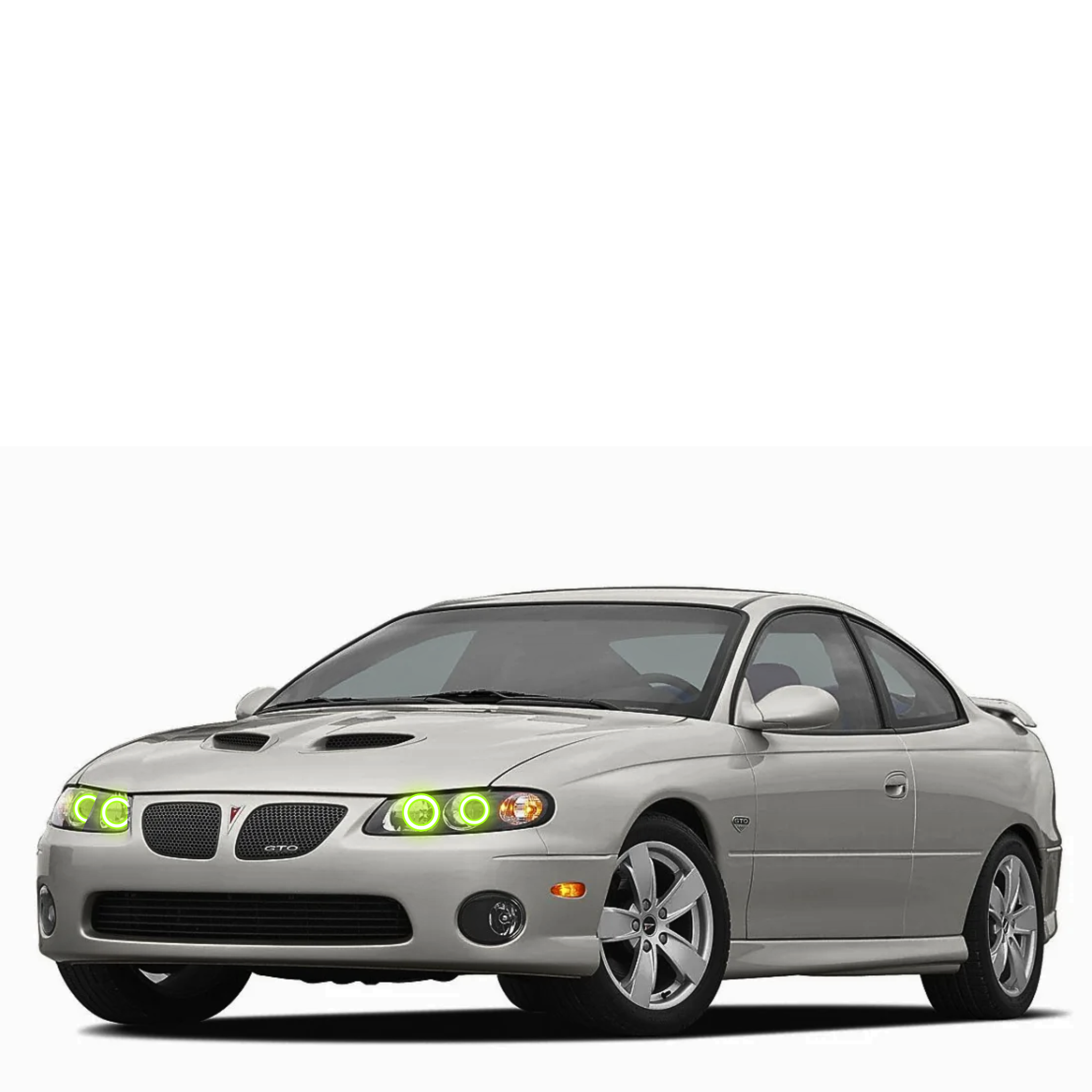 2004-2006 Pontiac GTO Multicolor Halo Kit - RGB Halo Kits Multicolor Flow Series Color Chasing RGBWA LED headlight kit Oracle Lighting Trendz OneUpLighting Morimoto theretrofitsource AutoLEDTech Diode Dynamics