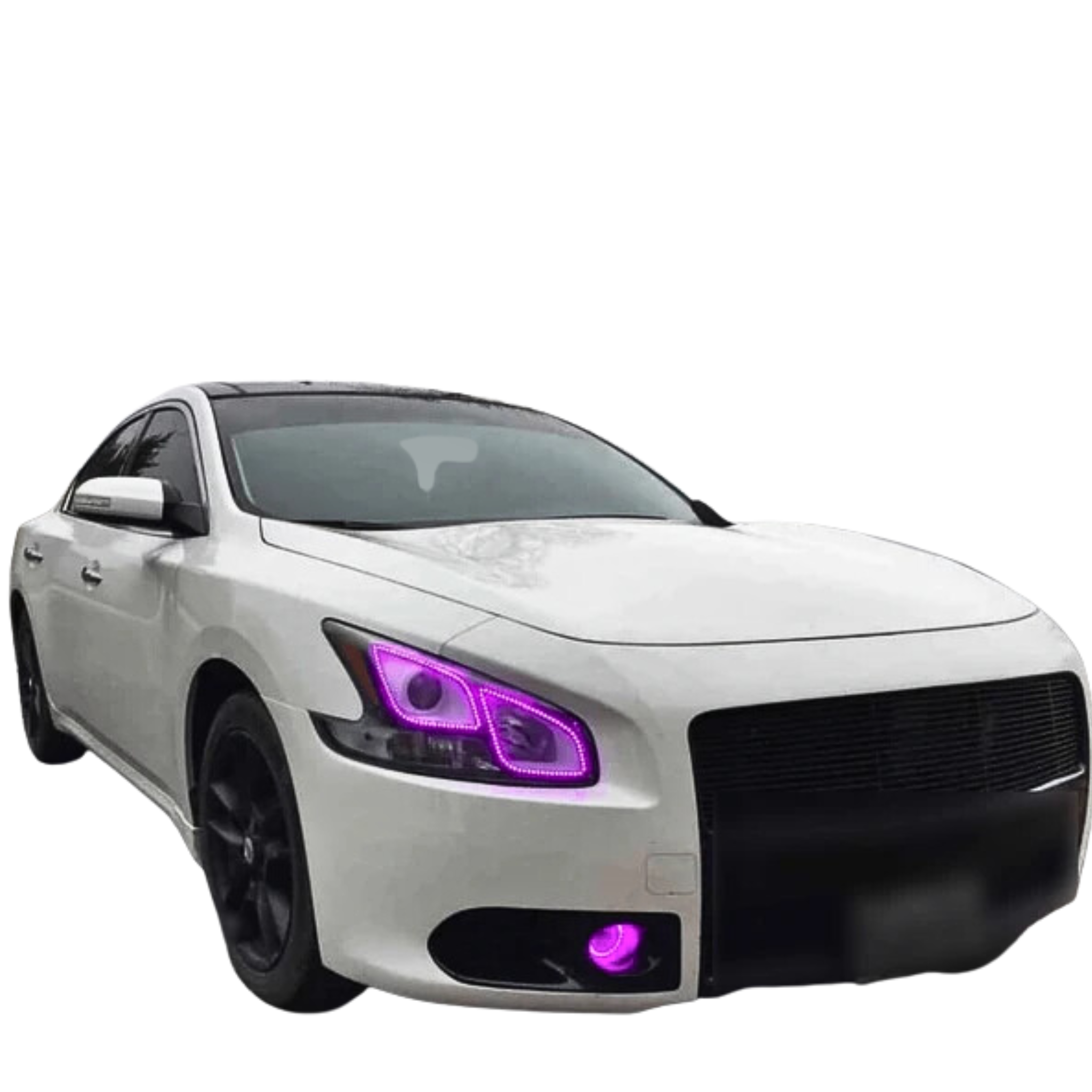 2009-2014 Nissan Maxima outline Multicolor Halo Kit - RGB Halo Kits Multicolor Flow Series Color Chasing RGBWA LED headlight kit Oracle Lighting Trendz OneUpLighting Morimoto theretrofitsource AutoLEDTech Diode Dynamics
