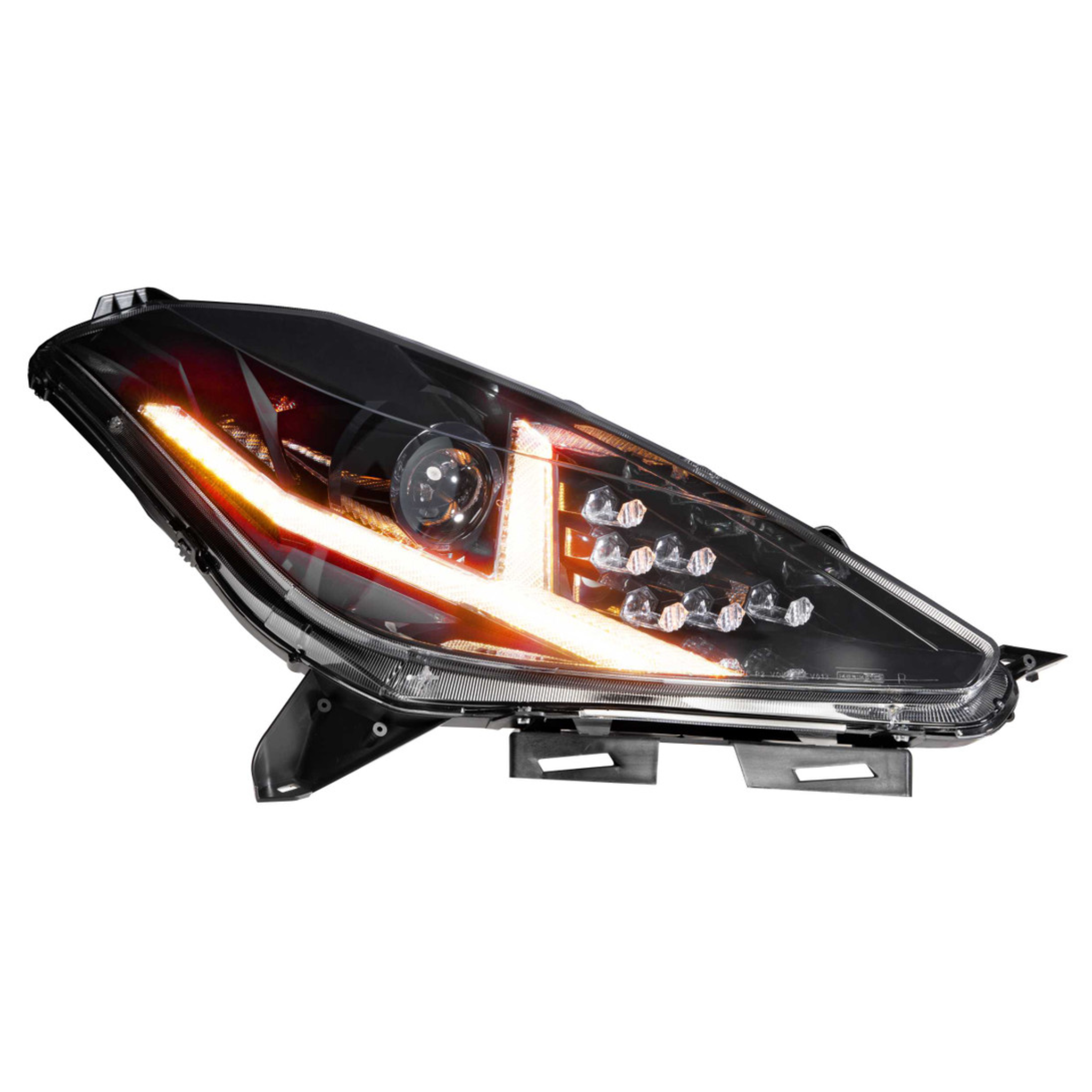 2014-2019 Chevrolet Corvette: Multicolor Prebuilt XB Headlights - RGB Halo Kits Multicolor Flow Series Color Chasing RGBWA LED headlight kit Oracle Lighting Trendz OneUpLighting Morimoto theretrofitsource AutoLEDTech Diode Dynamics