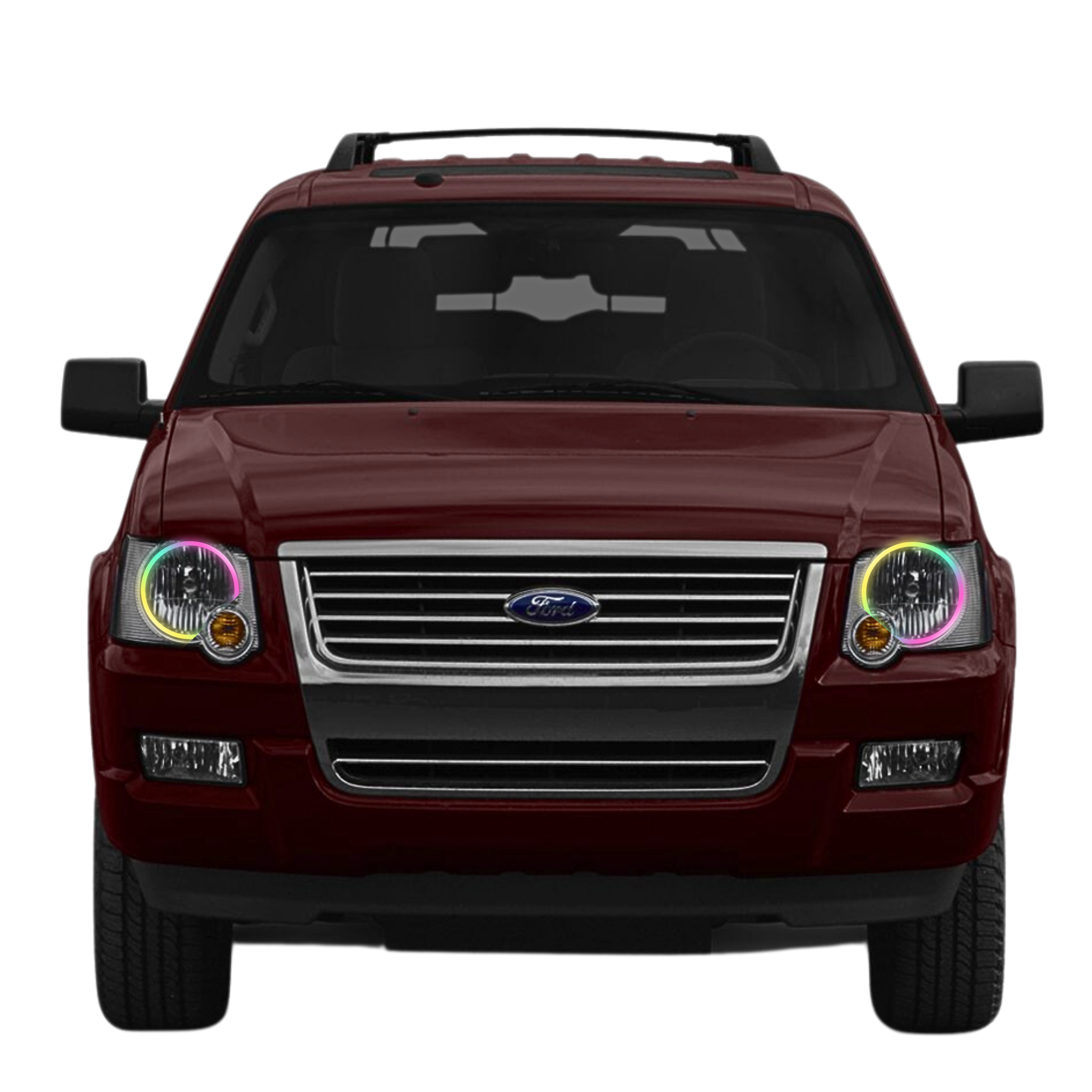 Ford Explorer Sport Trac Multicolor Halo Kit 2008 2010 9010