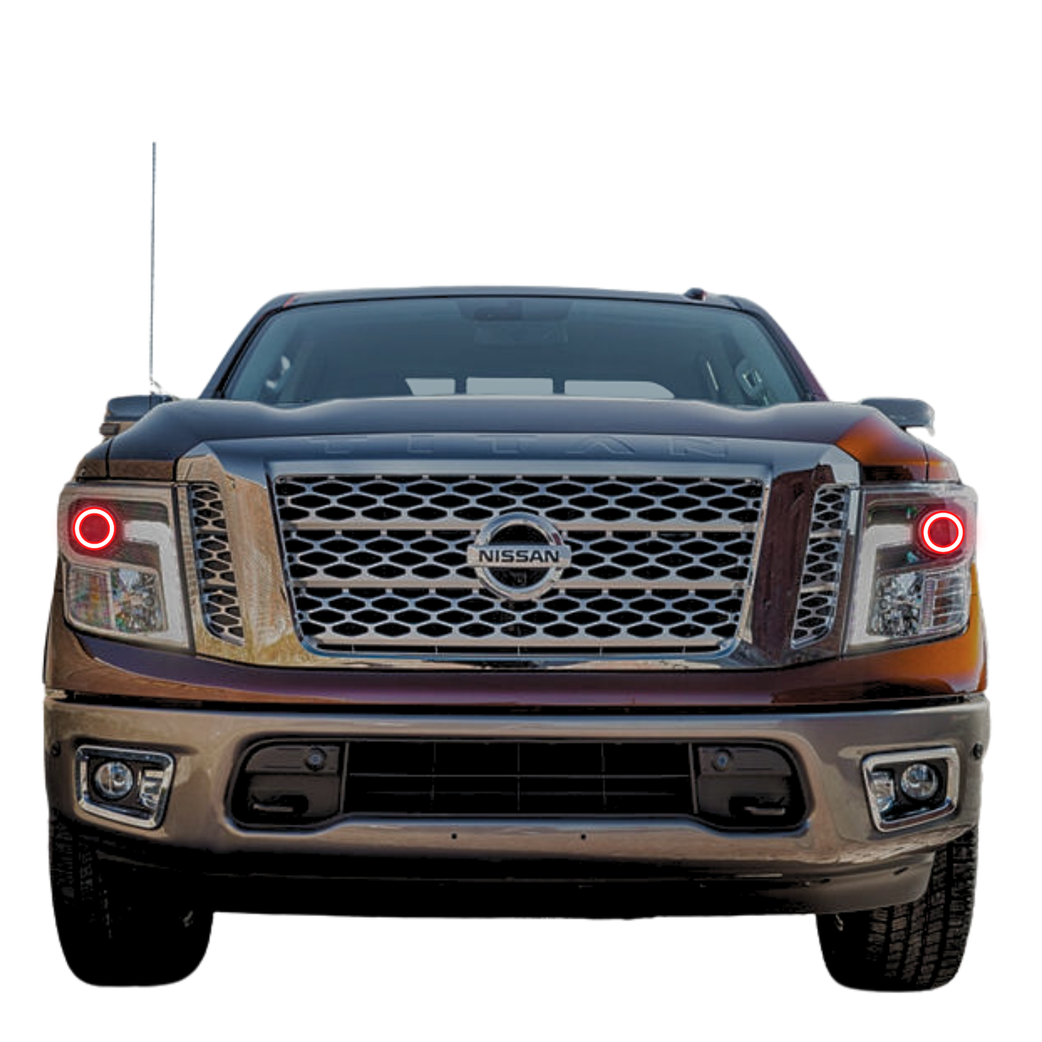 2016-2017 Nissan Titan Multicolor Halo Kit - RGB Halo Kits Multicolor Flow Series Color Chasing RGBWA LED headlight kit Oracle Lighting Trendz OneUpLighting Morimoto theretrofitsource AutoLEDTech Diode Dynamics