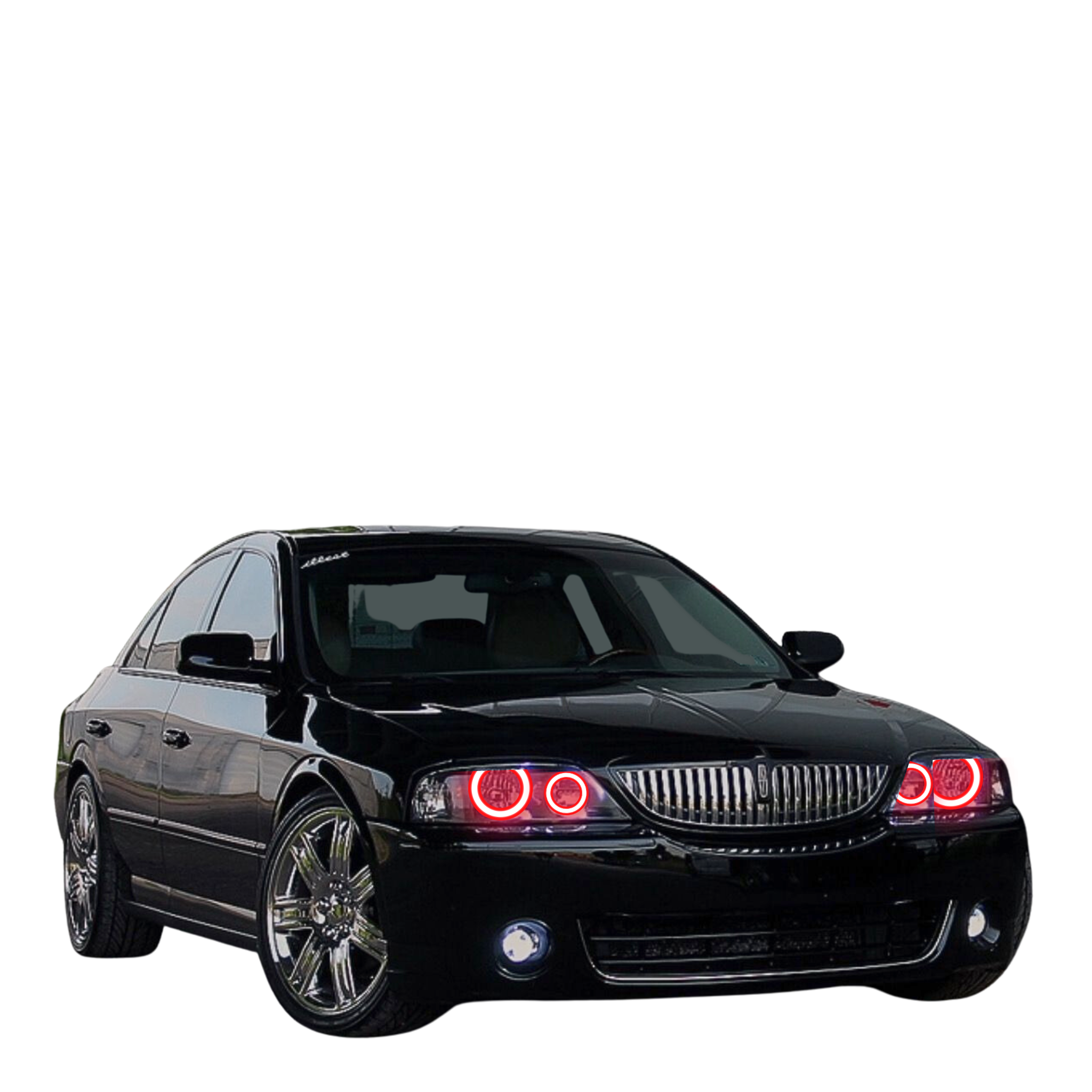 2000-2002 Lincoln LS Multicolor Halo Kit - RGB Halo Kits Multicolor Flow Series Color Chasing RGBWA LED headlight kit Oracle Lighting Trendz OneUpLighting Morimoto theretrofitsource AutoLEDTech Diode Dynamics