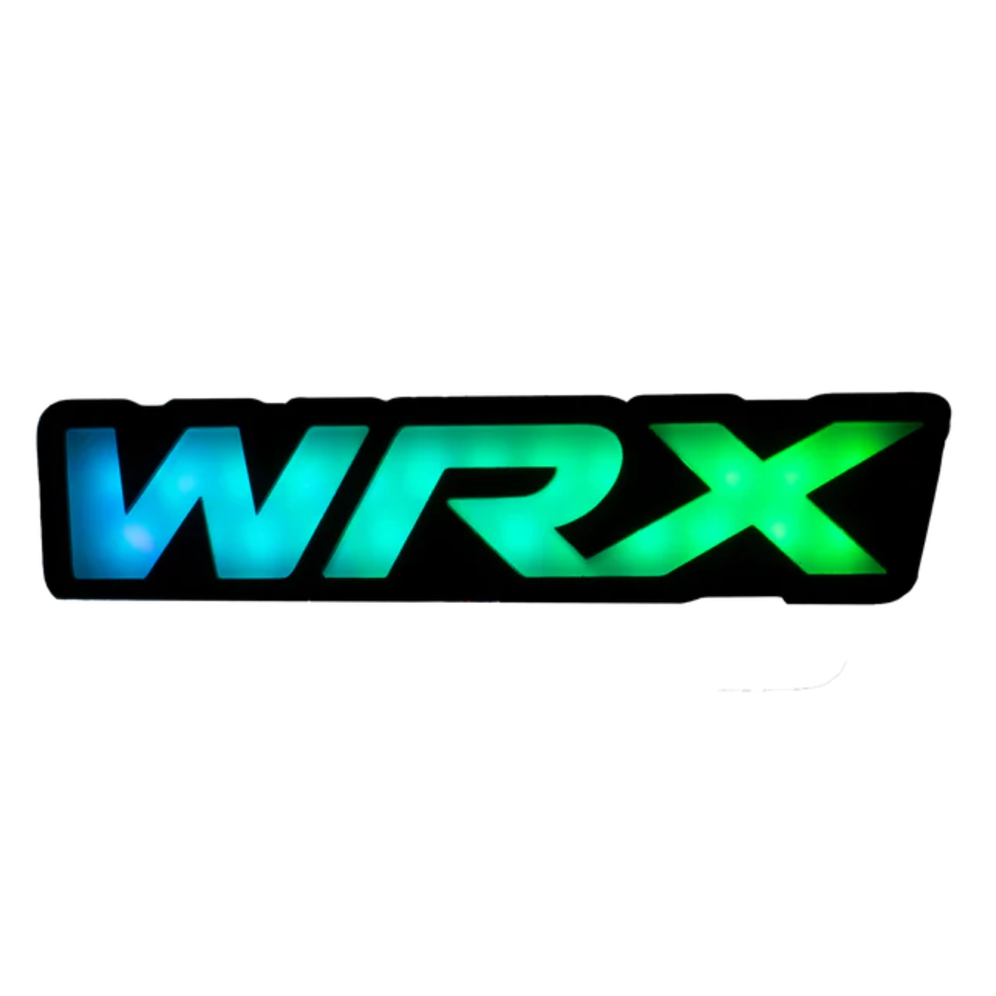 WRX : Illuminated Multicolor LED Badge - RGB Halo Kits Multicolor Flow Series Color Chasing RGBWA LED headlight kit Oracle Lighting Trendz OneUpLighting Morimoto theretrofitsource AutoLEDTech Diode Dynamics