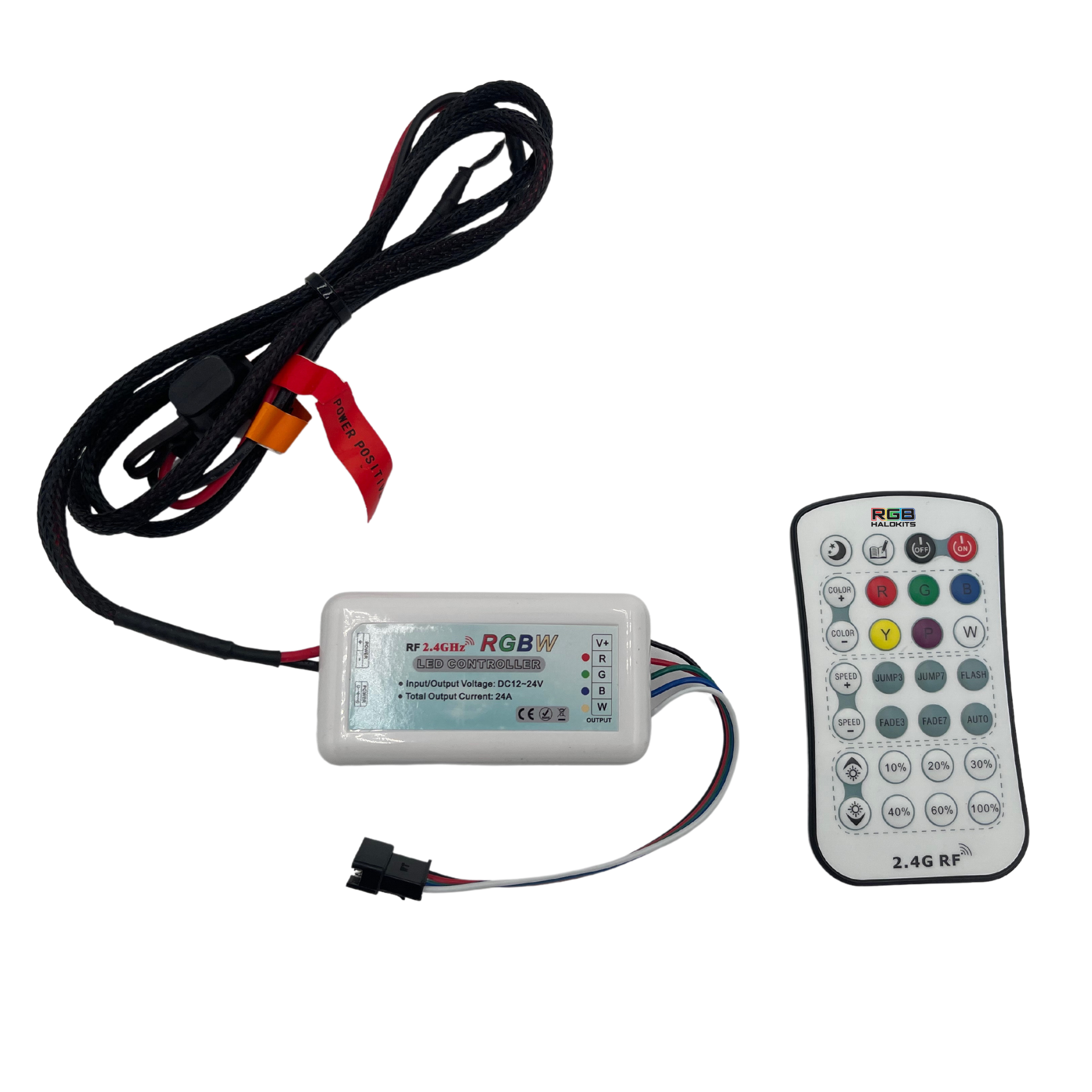 RGBW RF Handheld Remote Controller – Custom Multicolor LED Lighting by RGB Halo Kits