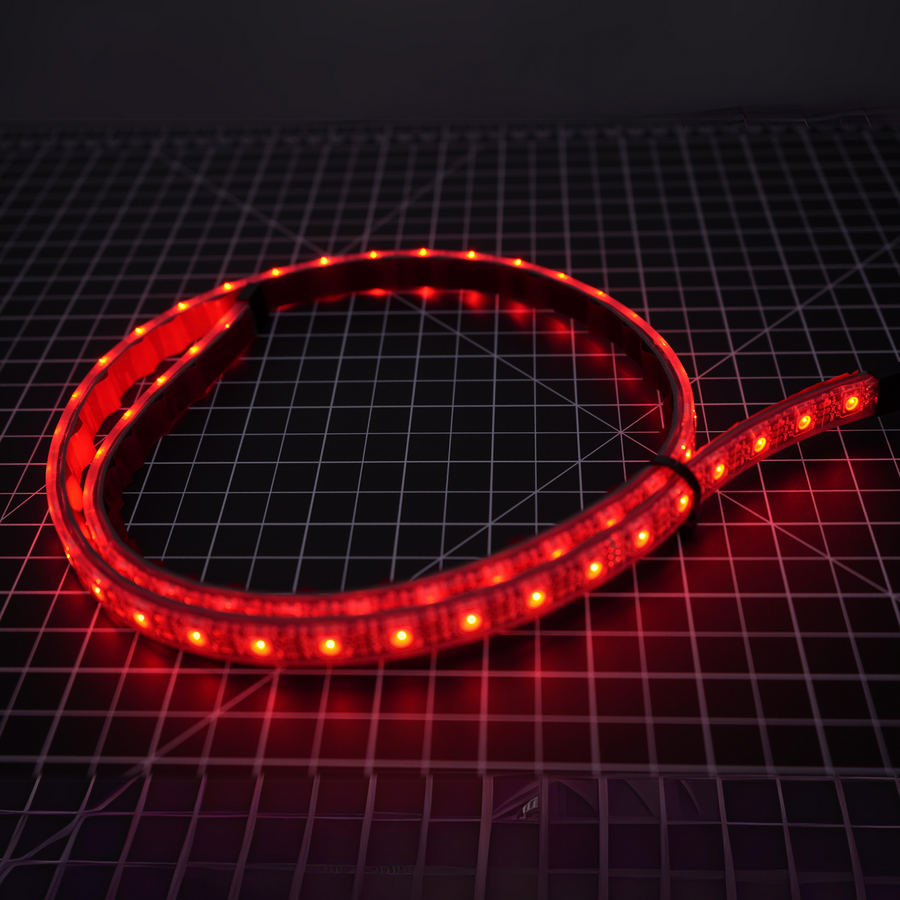 RGBW Waterproof LED Strip – IP68 Flexible (12"–72") – Custom Multicolor LED Lighting by RGB Halo Kits