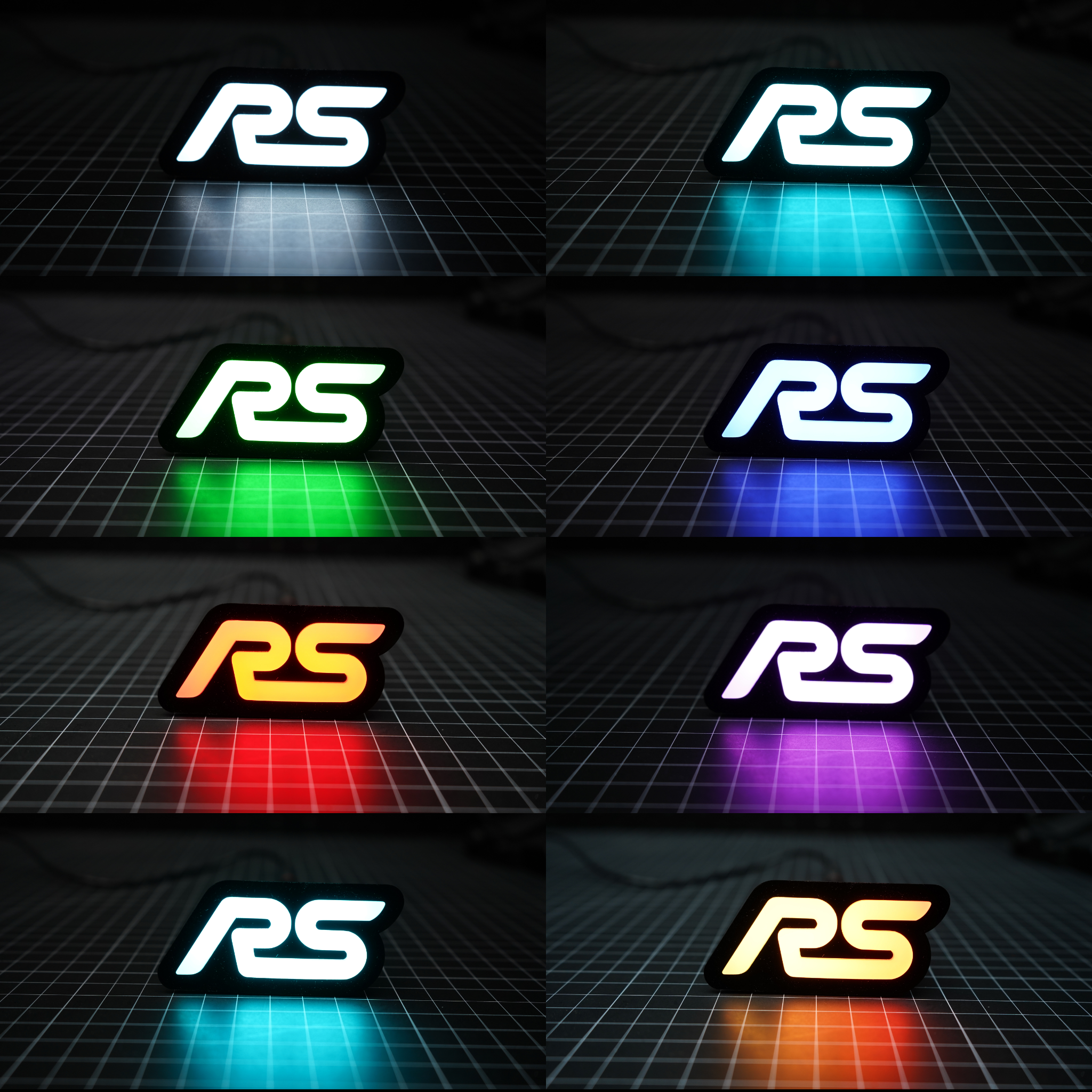 RS : Multicolor Flow LED Badge (15-18 Ford Focus) | Lit Logos – Custom Multicolor LED Lighting by RGB Halo Kits
