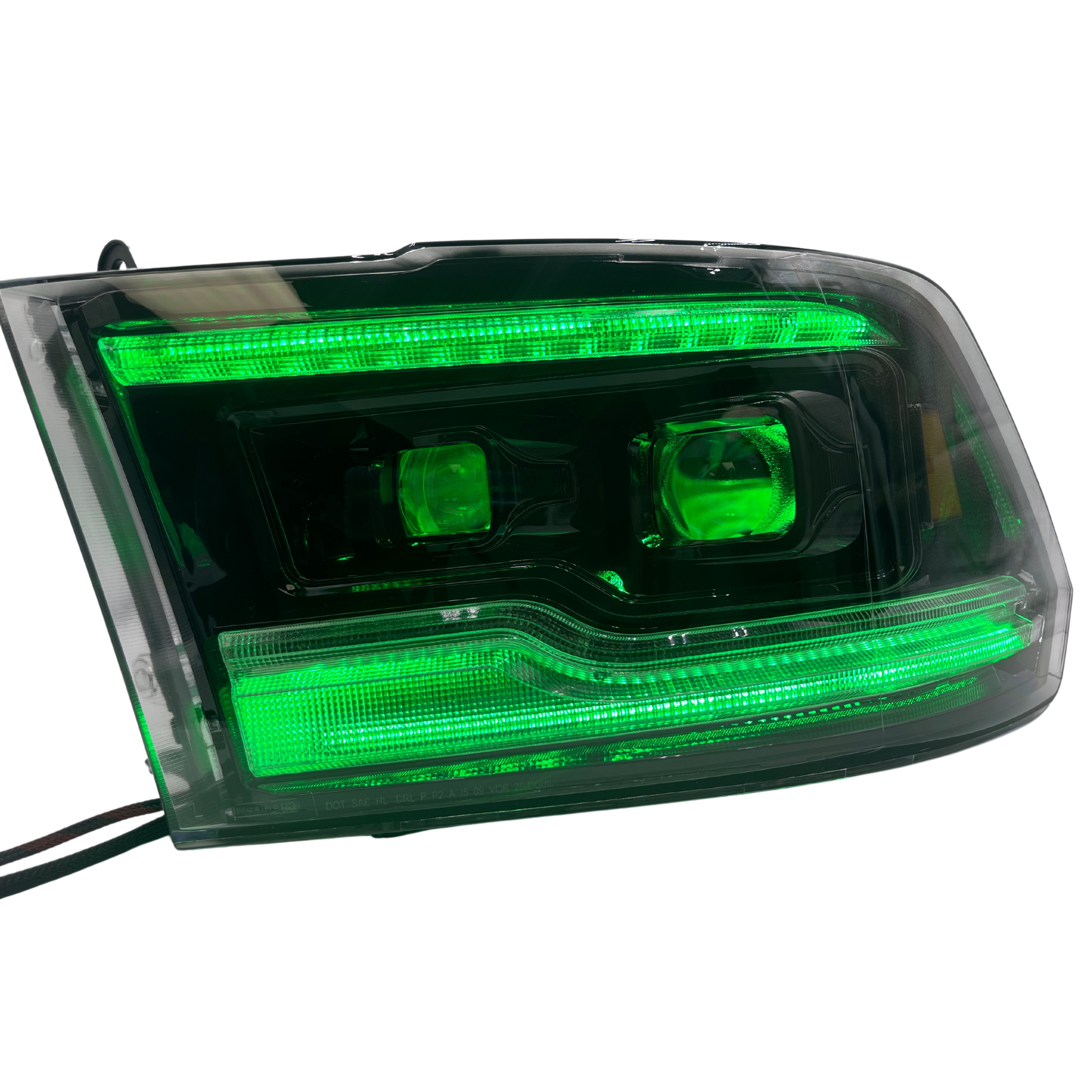 Ram 1500 / HD: Multicolor Flow Series Headlights w/ Demon eyes (2009-2024) | XB Morimoto – Custom Multicolor LED Lighting by RGB Halo Kits