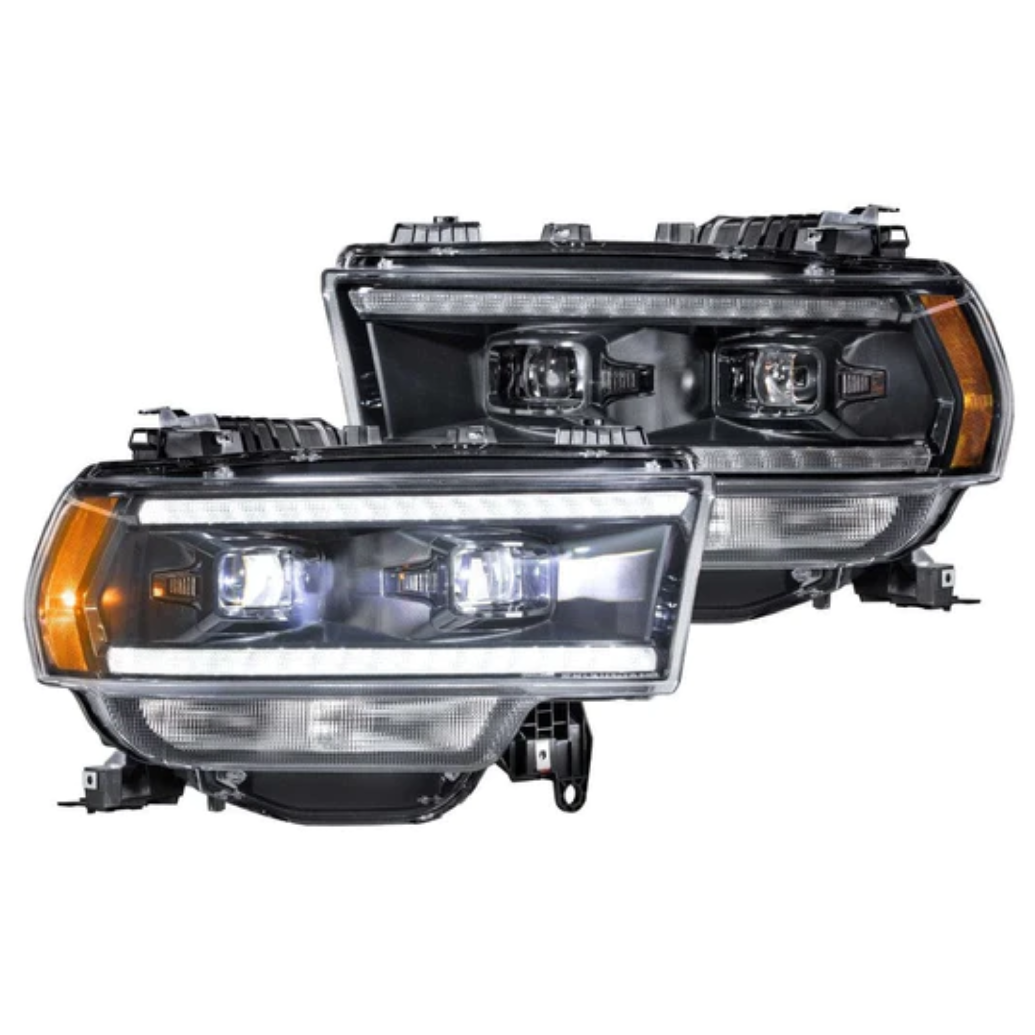 Ram HD: LED HEADLIGHTS (2019 - 2024) | XB Hybrid – Custom Multicolor LED Lighting by RGB Halo Kits