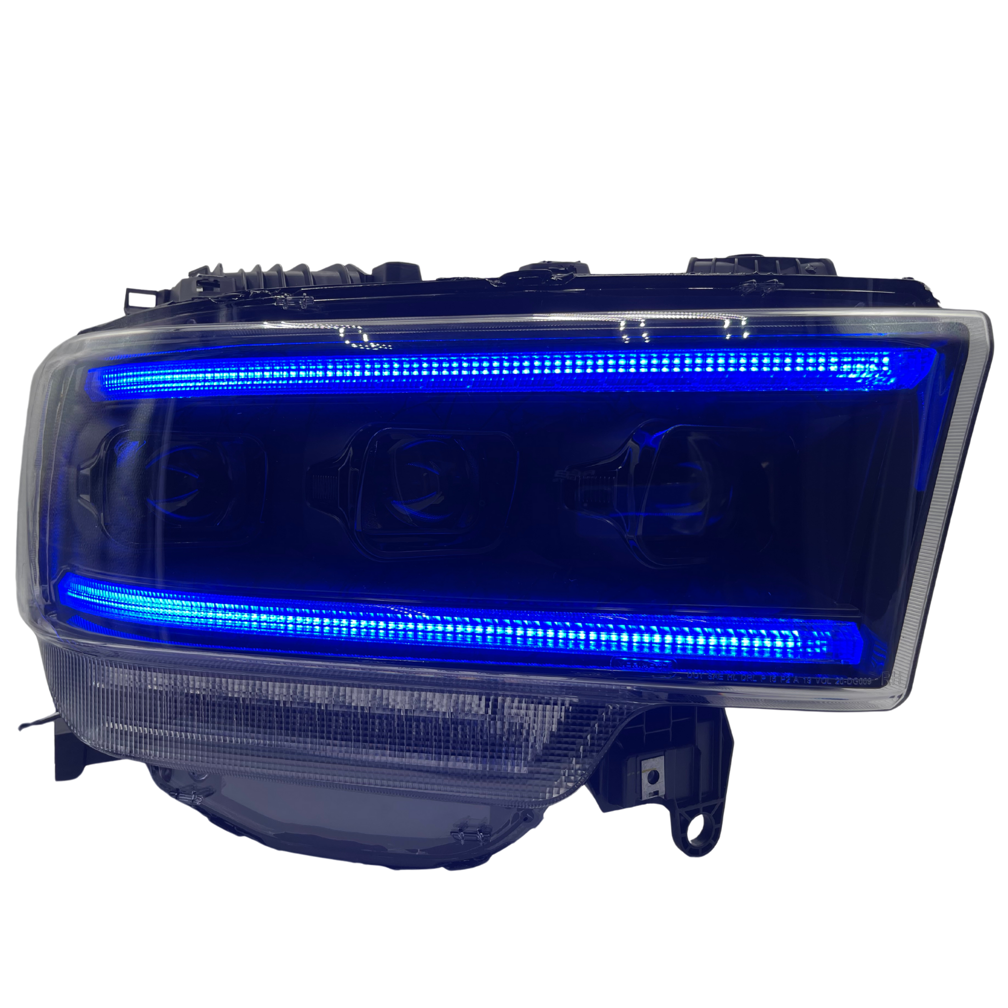 Ram HD: Multicolor Flow Series Headlights (2019-2024) | XB Morimoto – Custom Multicolor LED Lighting by RGB Halo Kits