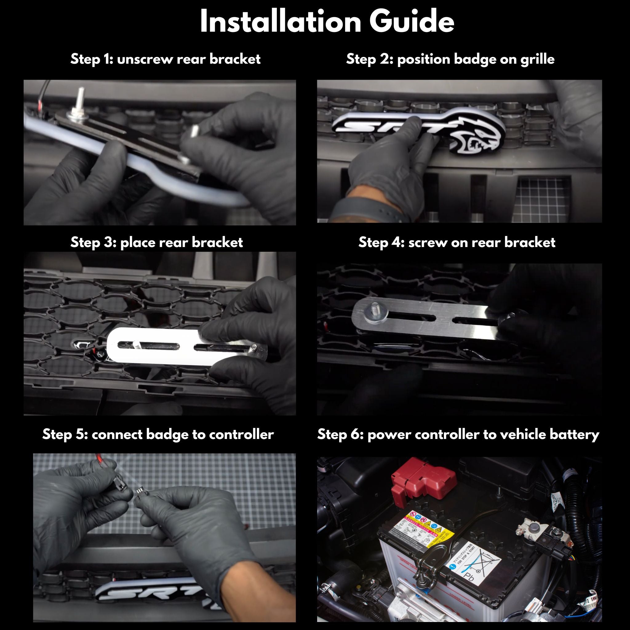 SRT Hellcat LED Emblem Badge: (Multicolor) – Custom Multicolor LED Lighting by RGB Halo Kits