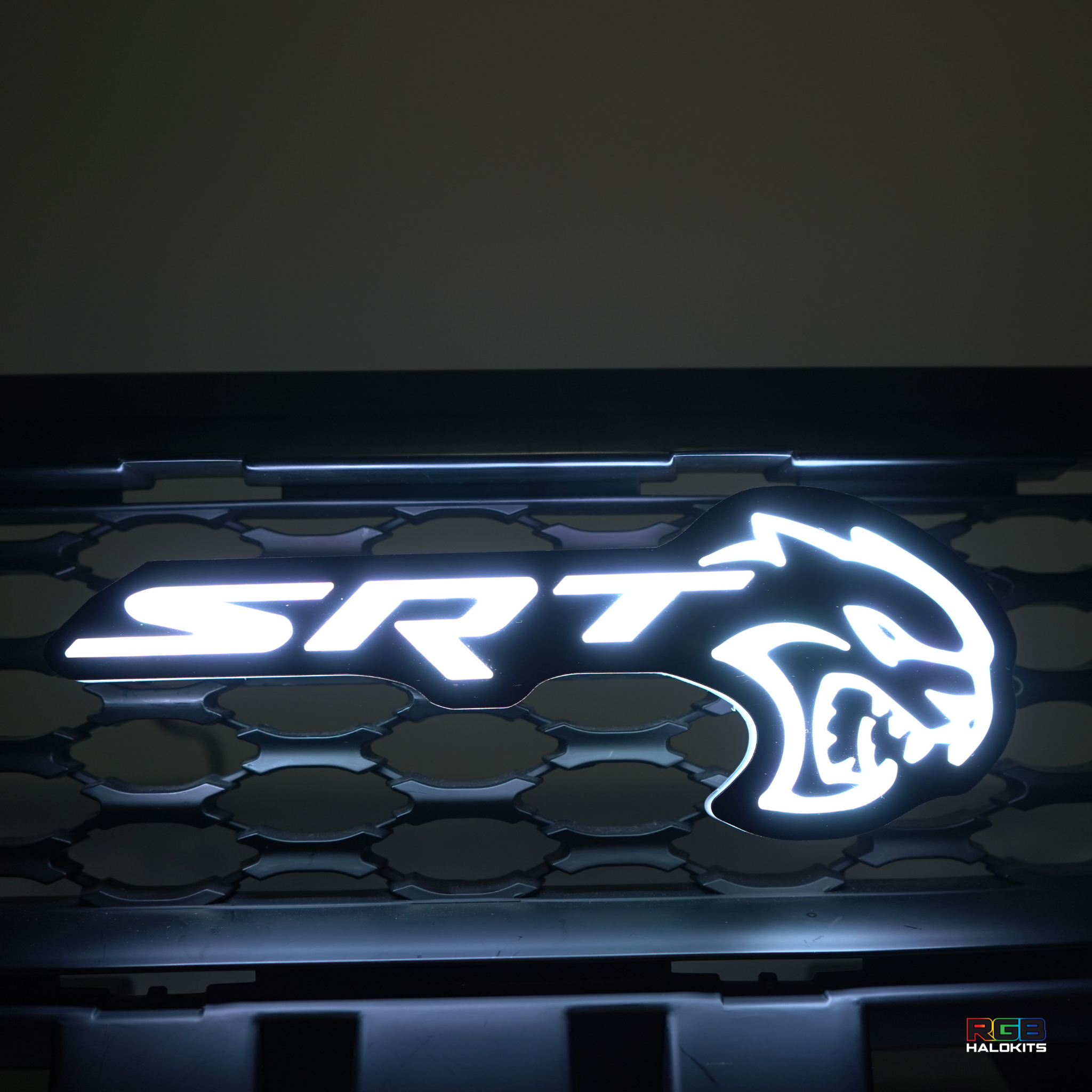 SRT Hellcat LED Emblem Badge: (Multicolor) – Custom Multicolor LED Lighting by RGB Halo Kits