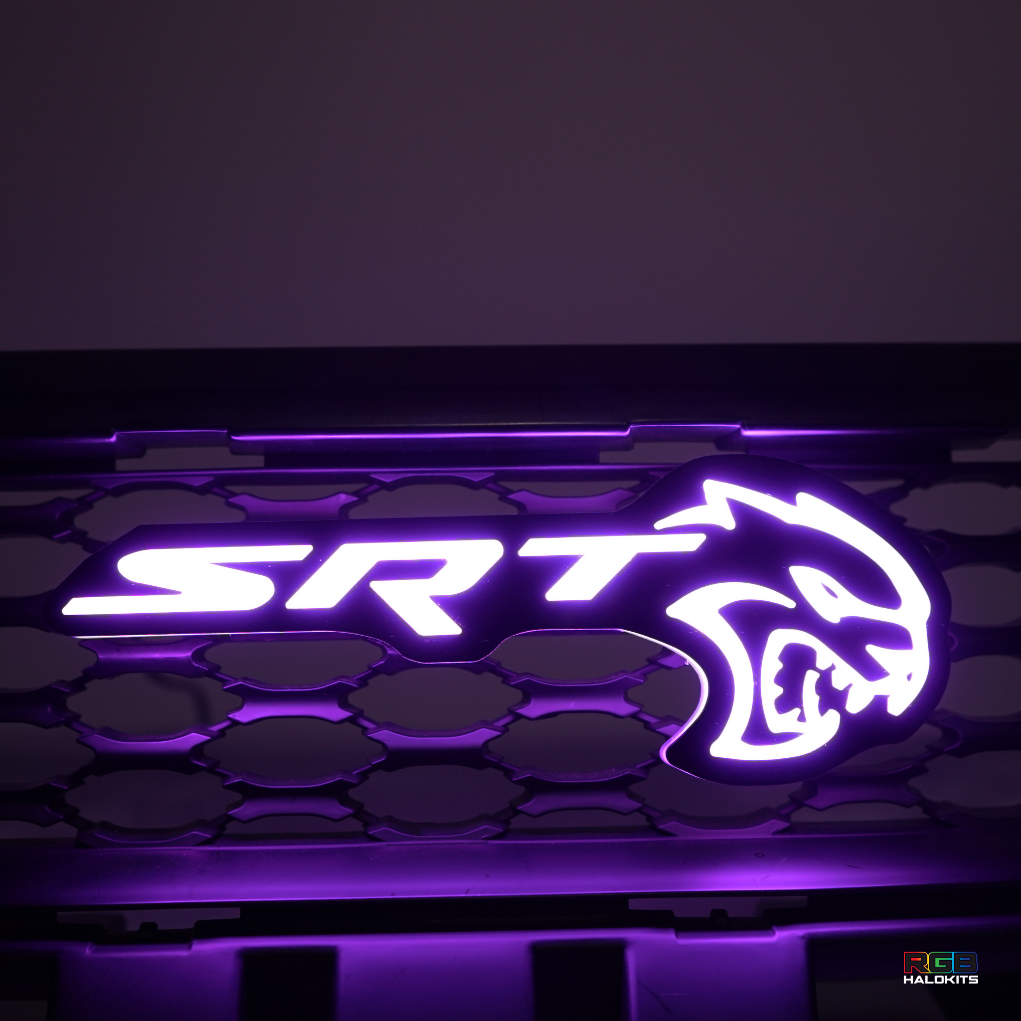 SRT Hellcat LED Emblem Badge: (Multicolor) – Custom Multicolor LED Lighting by RGB Halo Kits