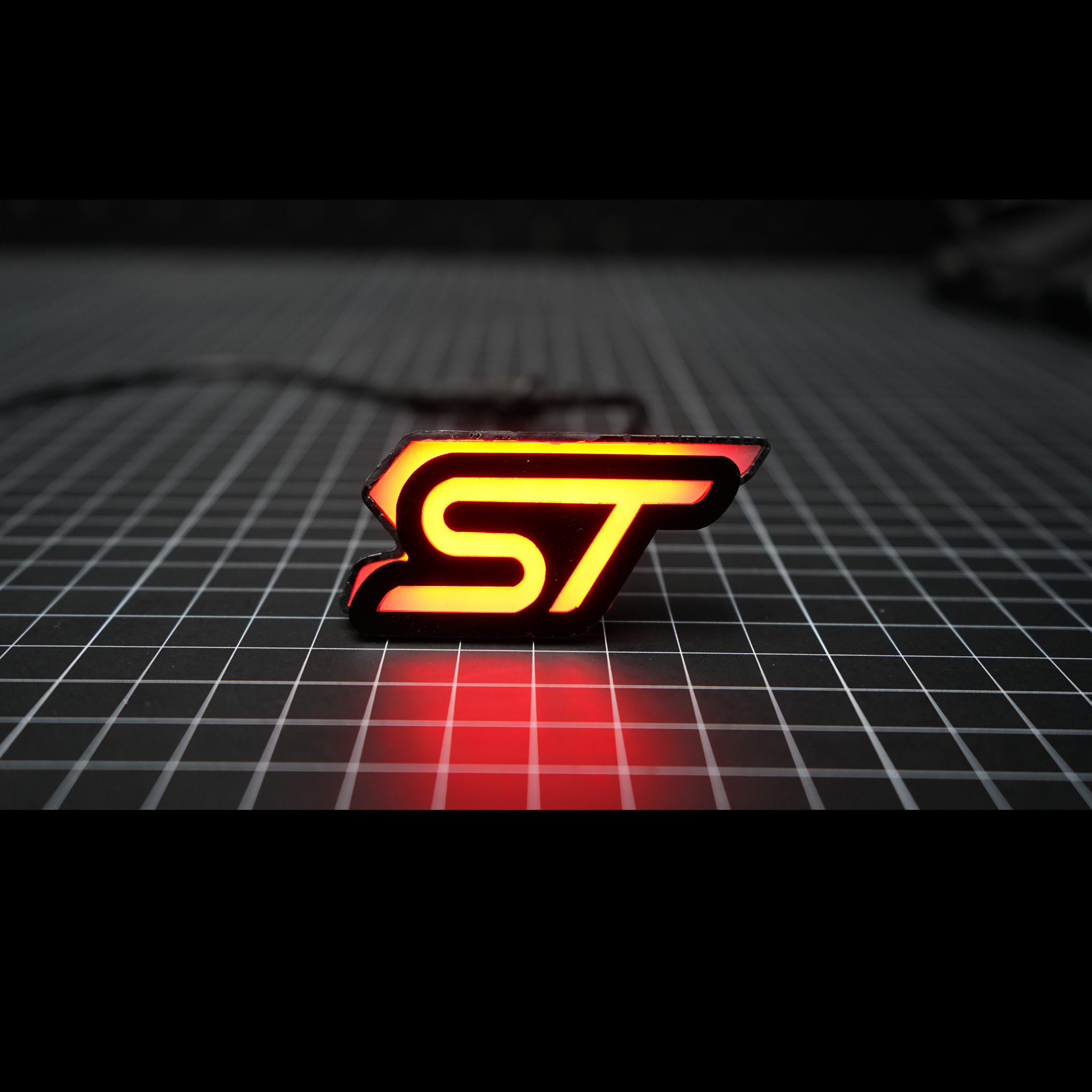 ST : Illuminated Multicolor Flow LED Badge | Lit Logos – Custom Multicolor LED Lighting by RGB Halo Kits