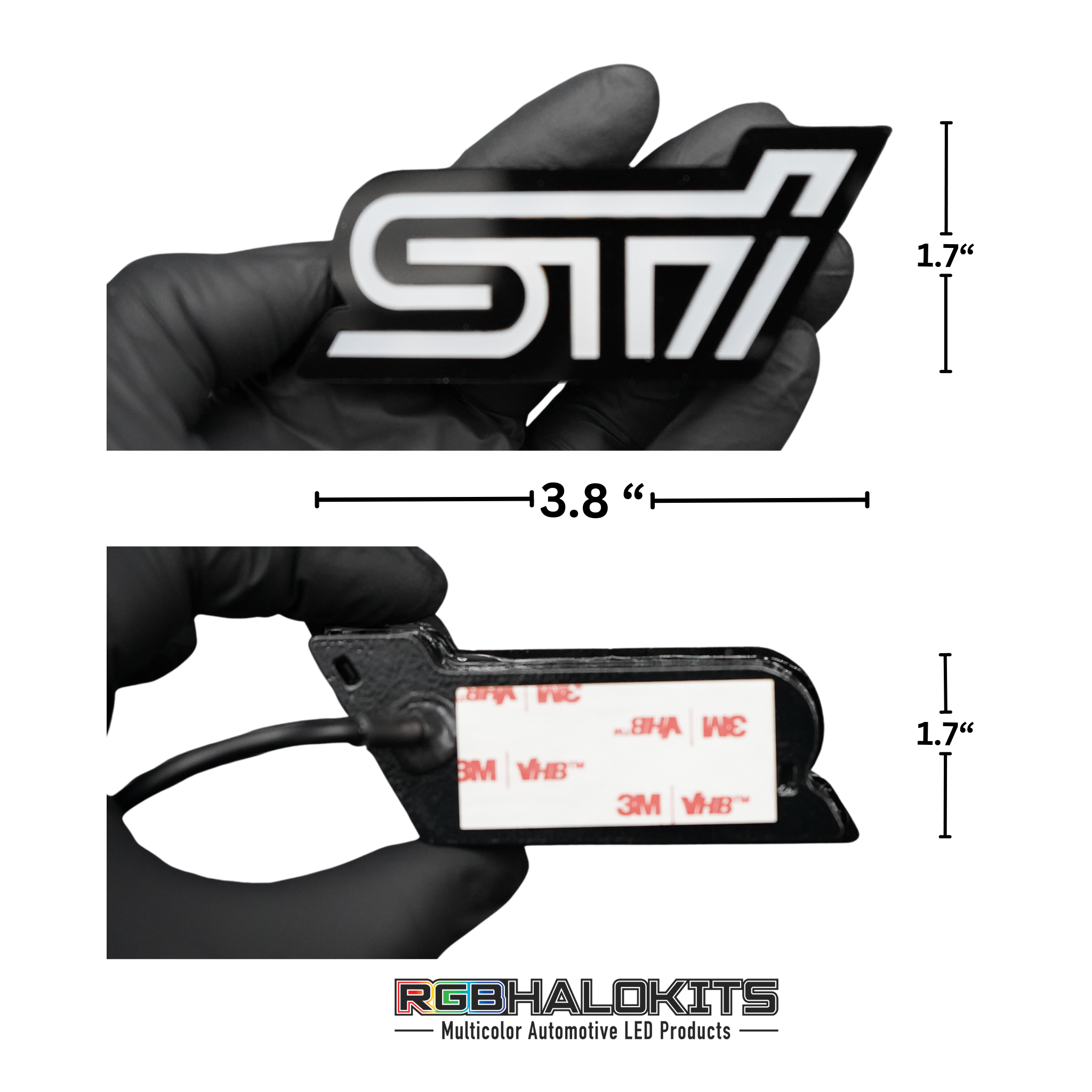 STI LED Badge: Multicolor Flow (2010-2023) | Lit Logos – Custom Multicolor LED Lighting by RGB Halo Kits