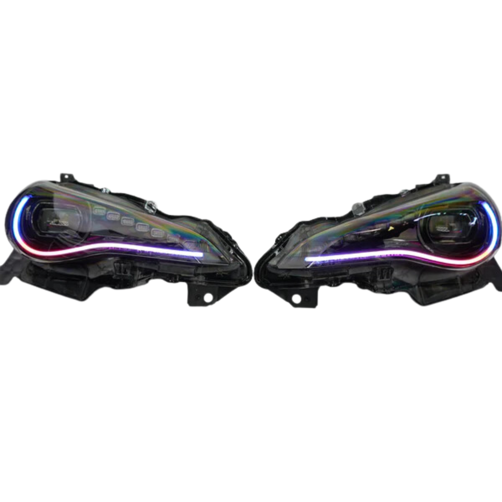 Scion FRS (2012-2016) / Subaru BRZ (2012-2018) / Toyota GT86 (2017-2018): Multicolor Flow Headlights XB Morimoto – Custom Multicolor LED Lighting by RGB Halo Kits
