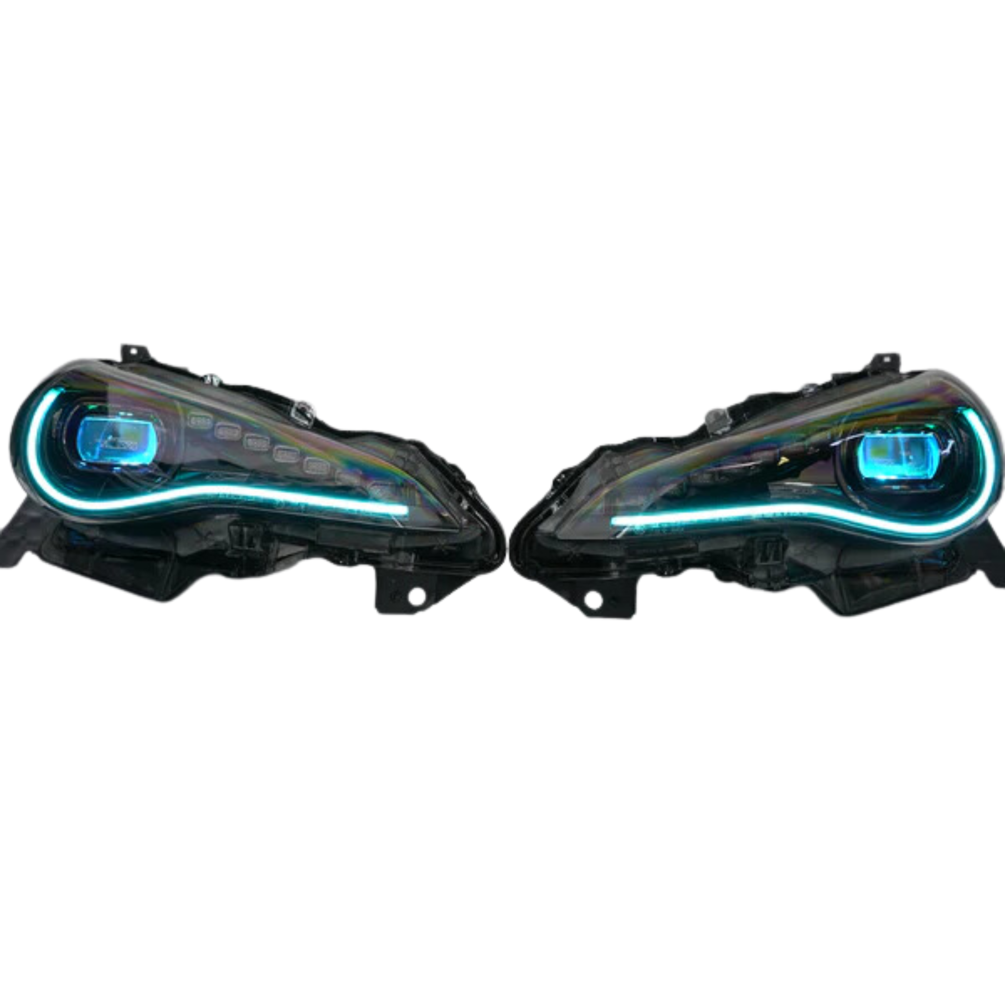 Scion FRS (2012-2016) / Subaru BRZ (2012-2018) / Toyota GT86 (2017-2018): Multicolor Flow Headlights XB Morimoto – Custom Multicolor LED Lighting by RGB Halo Kits