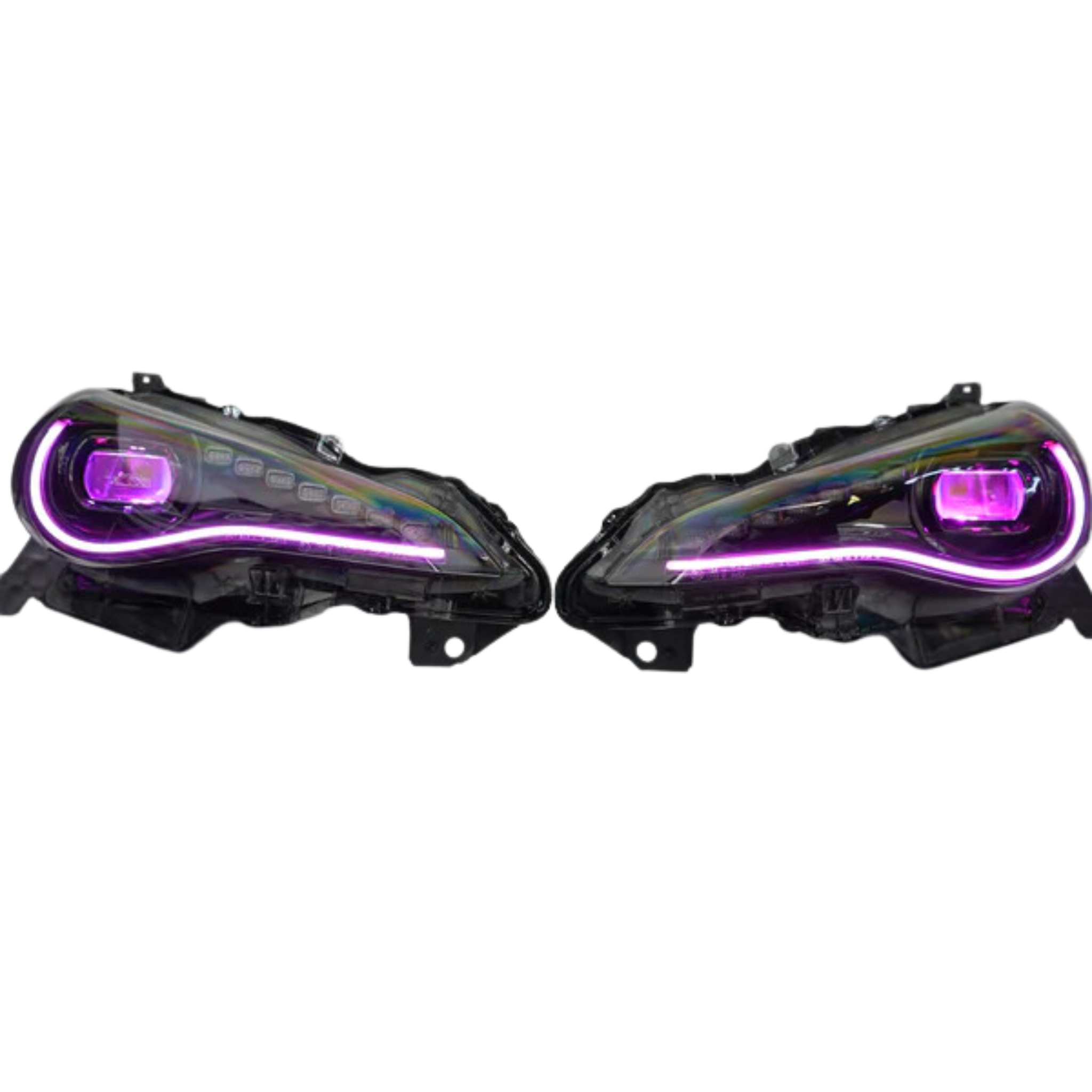 Scion FRS (2012-2016) / Subaru BRZ (2012-2018) / Toyota GT86 (2017-2018): Multicolor Flow Headlights XB Morimoto – Custom Multicolor LED Lighting by RGB Halo Kits