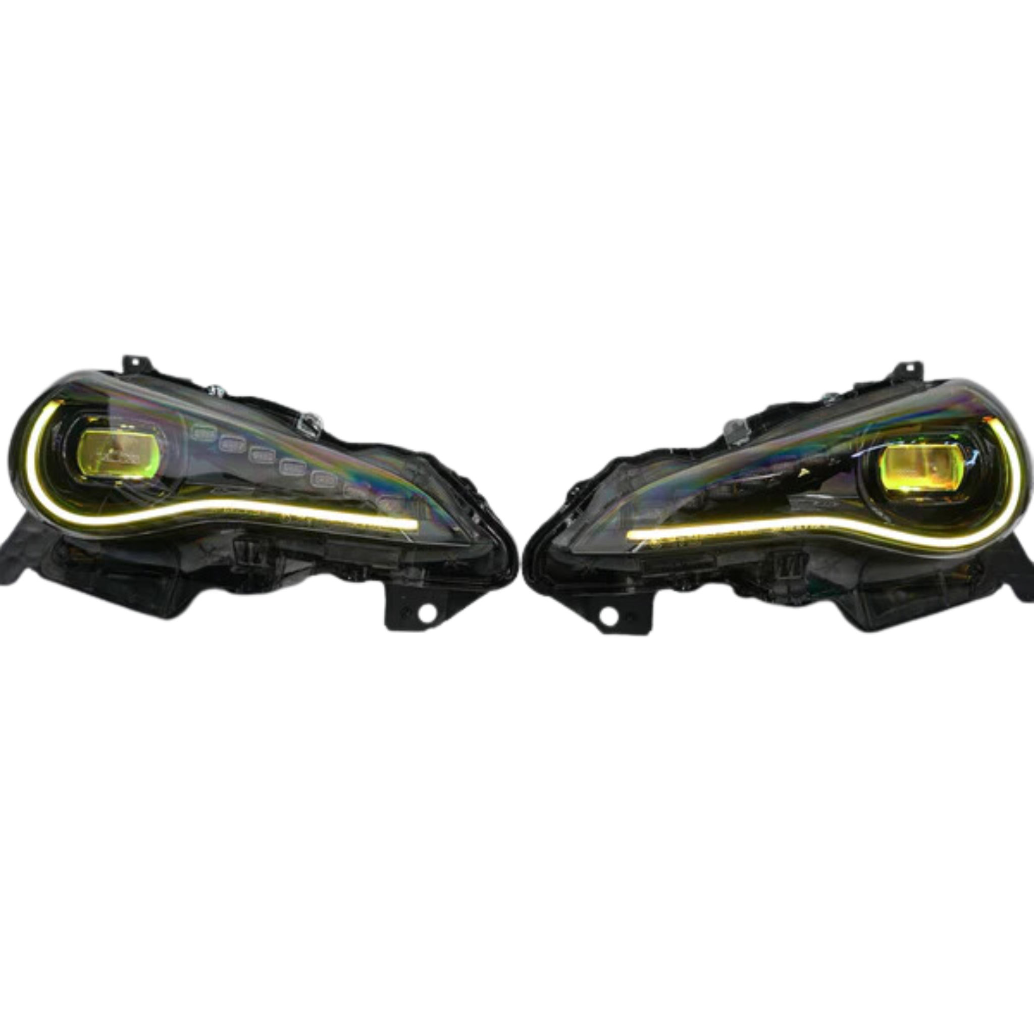 Scion FRS (2012-2016) / Subaru BRZ (2012-2018) / Toyota GT86 (2017-2018): Multicolor Flow Headlights XB Morimoto – Custom Multicolor LED Lighting by RGB Halo Kits