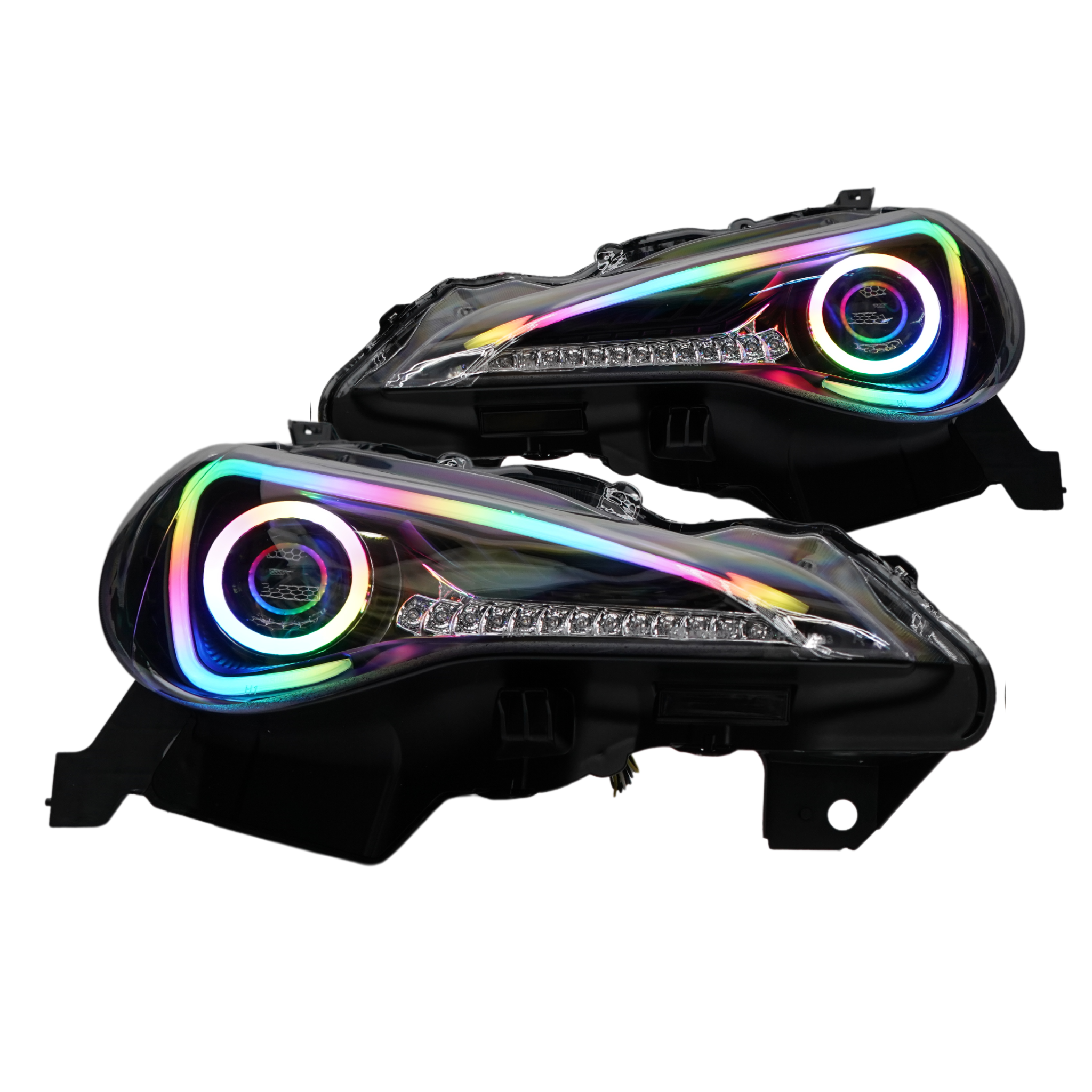Scion FRS: Multicolor Flow Series Headlights (2012-2017) – Custom Multicolor LED Lighting by RGB Halo Kits