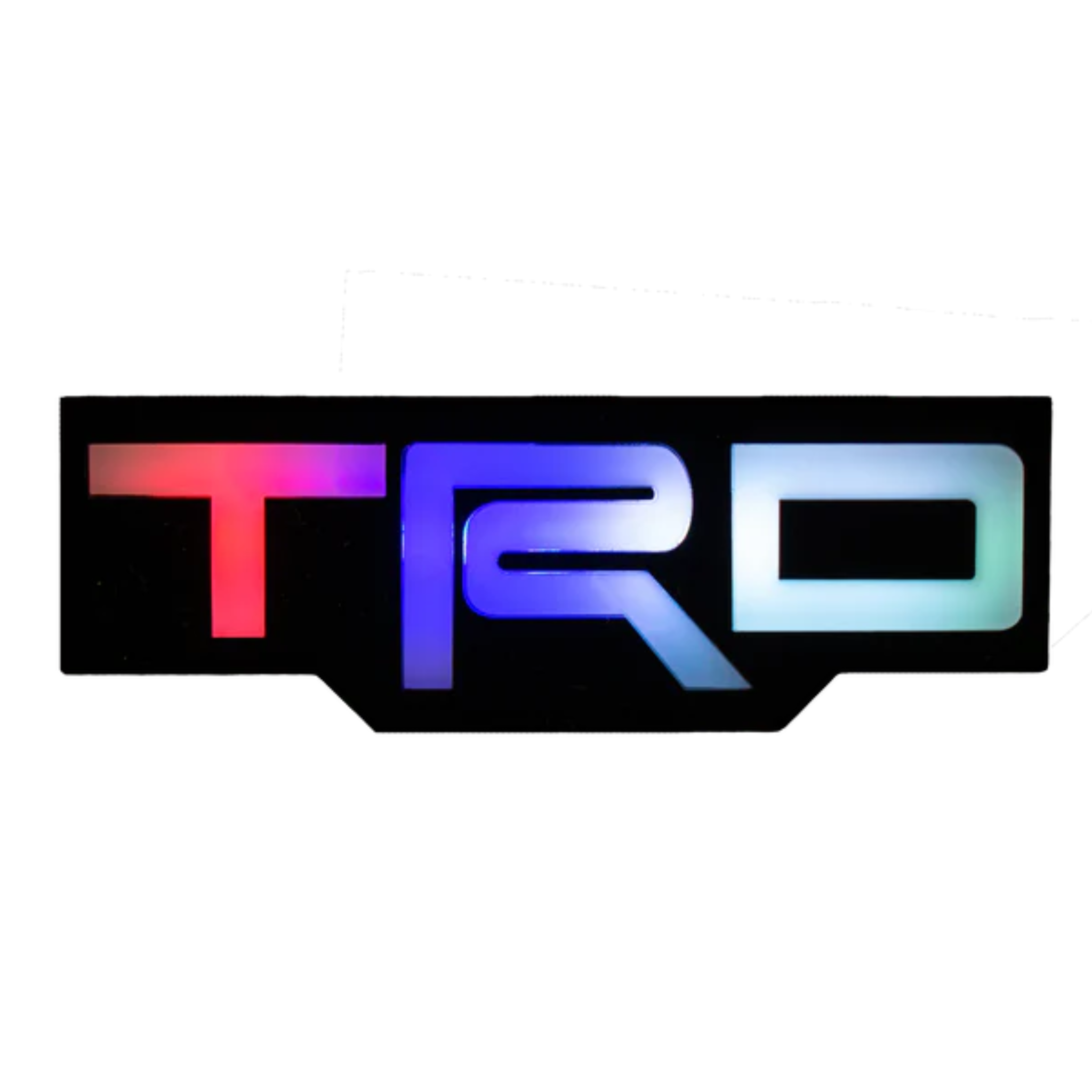 TRD : Illuminated Multicolor Flow LED Badge | Lit Logos – Custom Multicolor LED Lighting by RGB Halo Kits