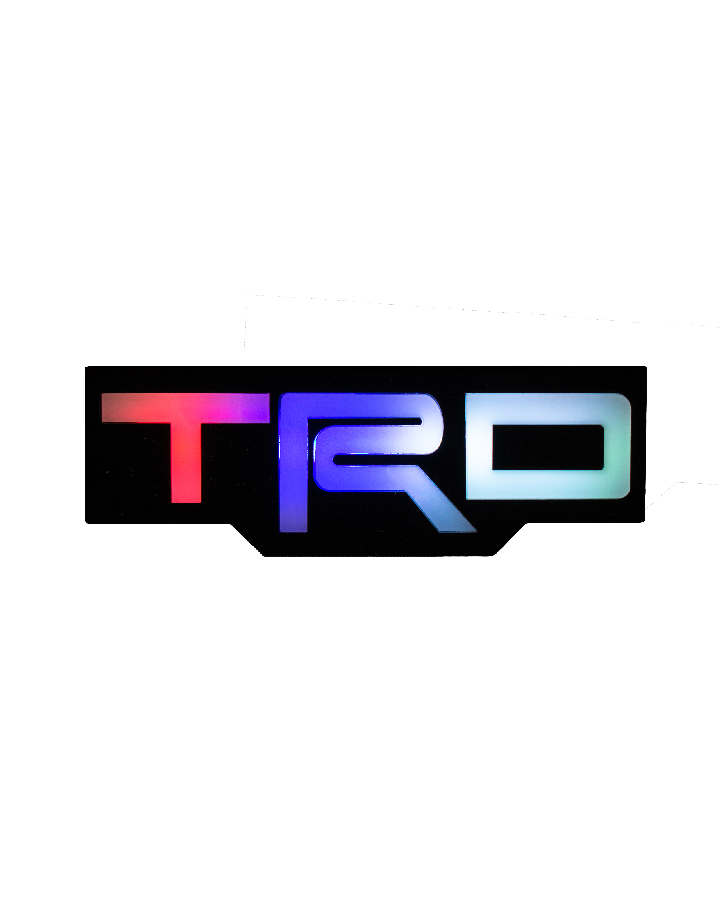 TRD : Illuminated Multicolor Flow LED Badge | Lit Logos – Custom Multicolor LED Lighting by RGB Halo Kits