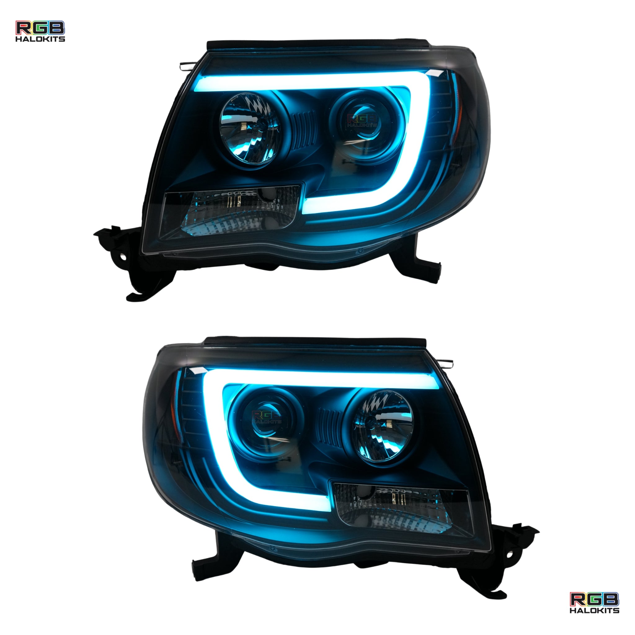 Toyota Tacoma: Multicolor Flow Series Headlights (2005-2011) | Spyder – Custom Multicolor LED Lighting by RGB Halo Kits