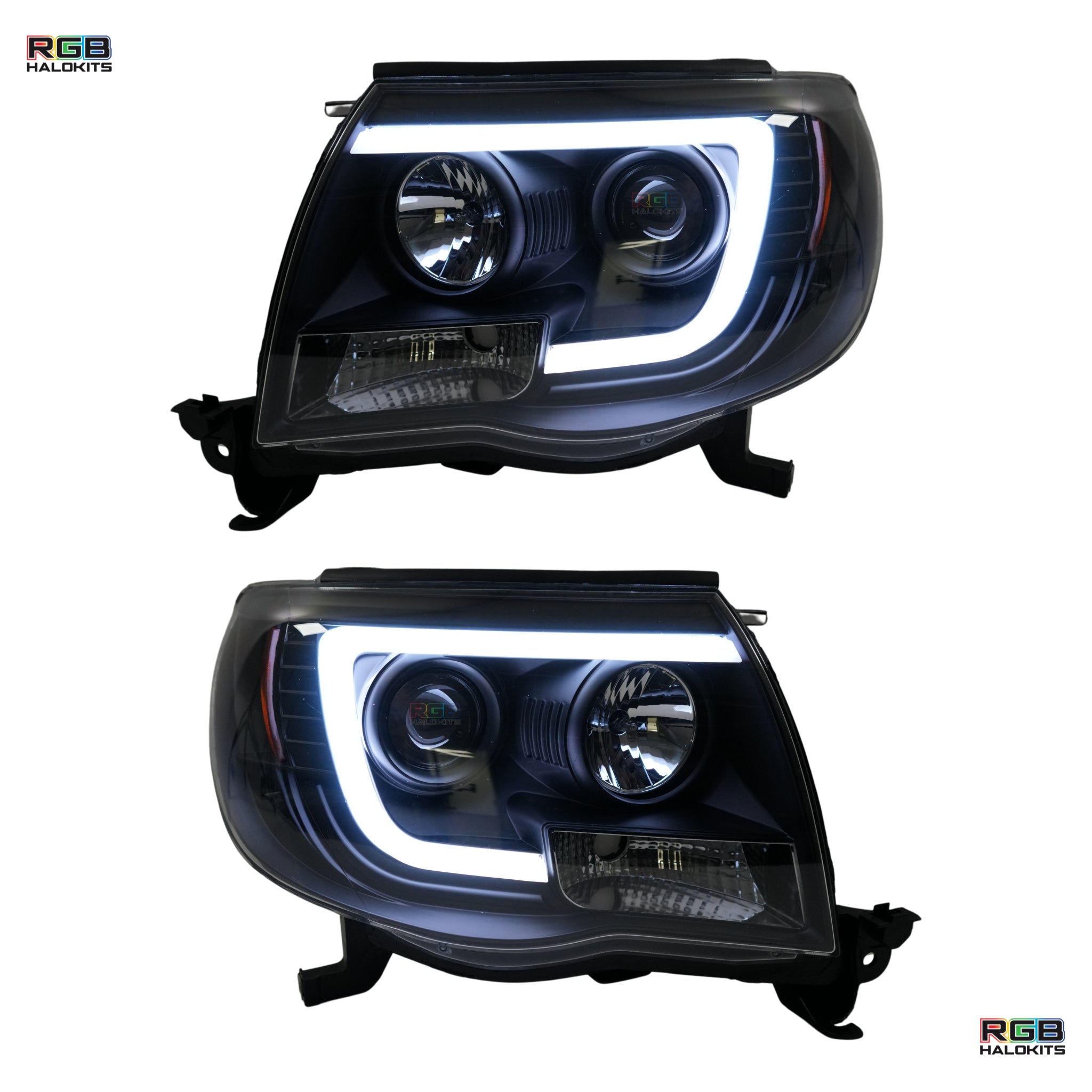Toyota Tacoma: Multicolor Flow Series Headlights (2005-2011) | Spyder – Custom Multicolor LED Lighting by RGB Halo Kits