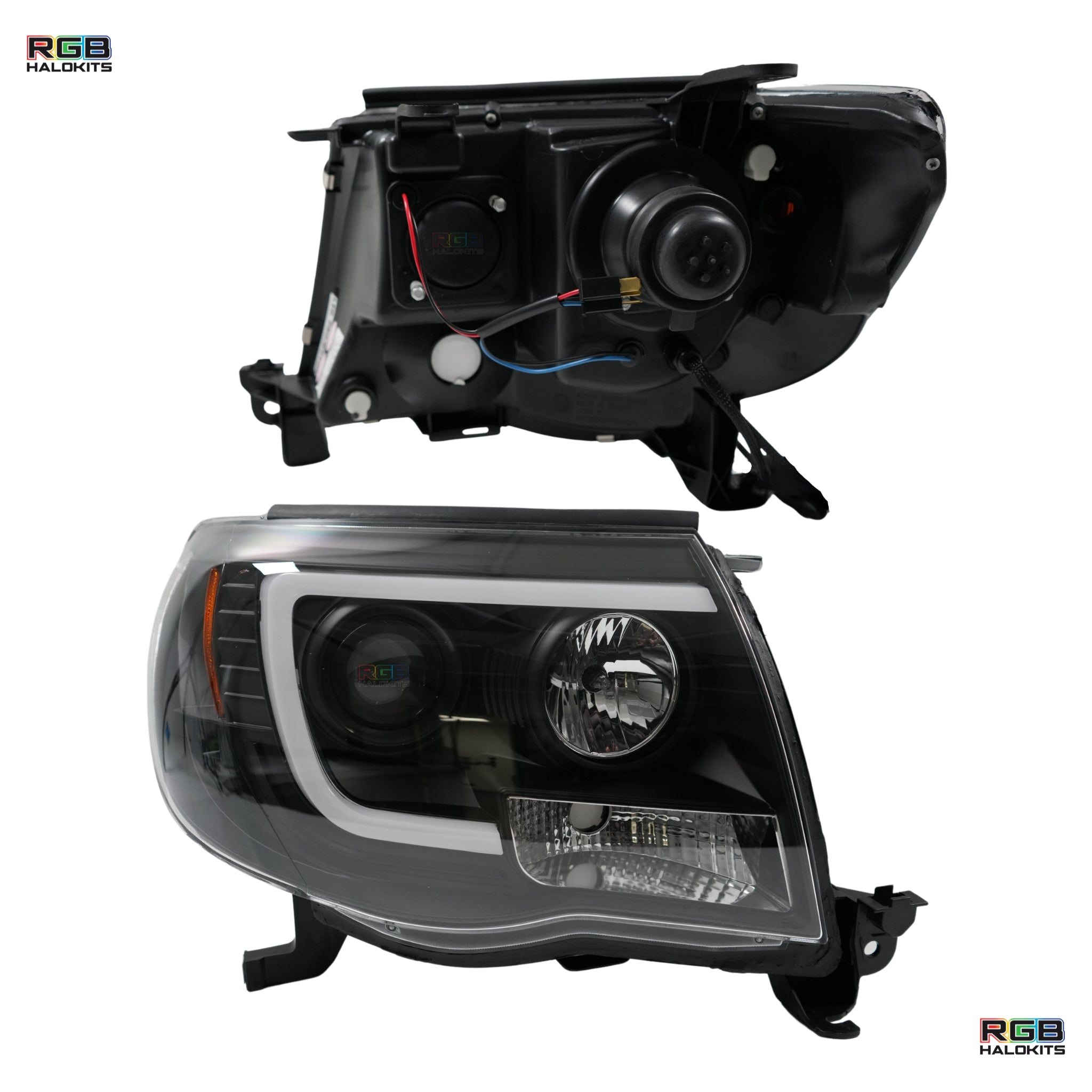 Toyota Tacoma: Multicolor Flow Series Headlights (2005-2011) | Spyder – Custom Multicolor LED Lighting by RGB Halo Kits