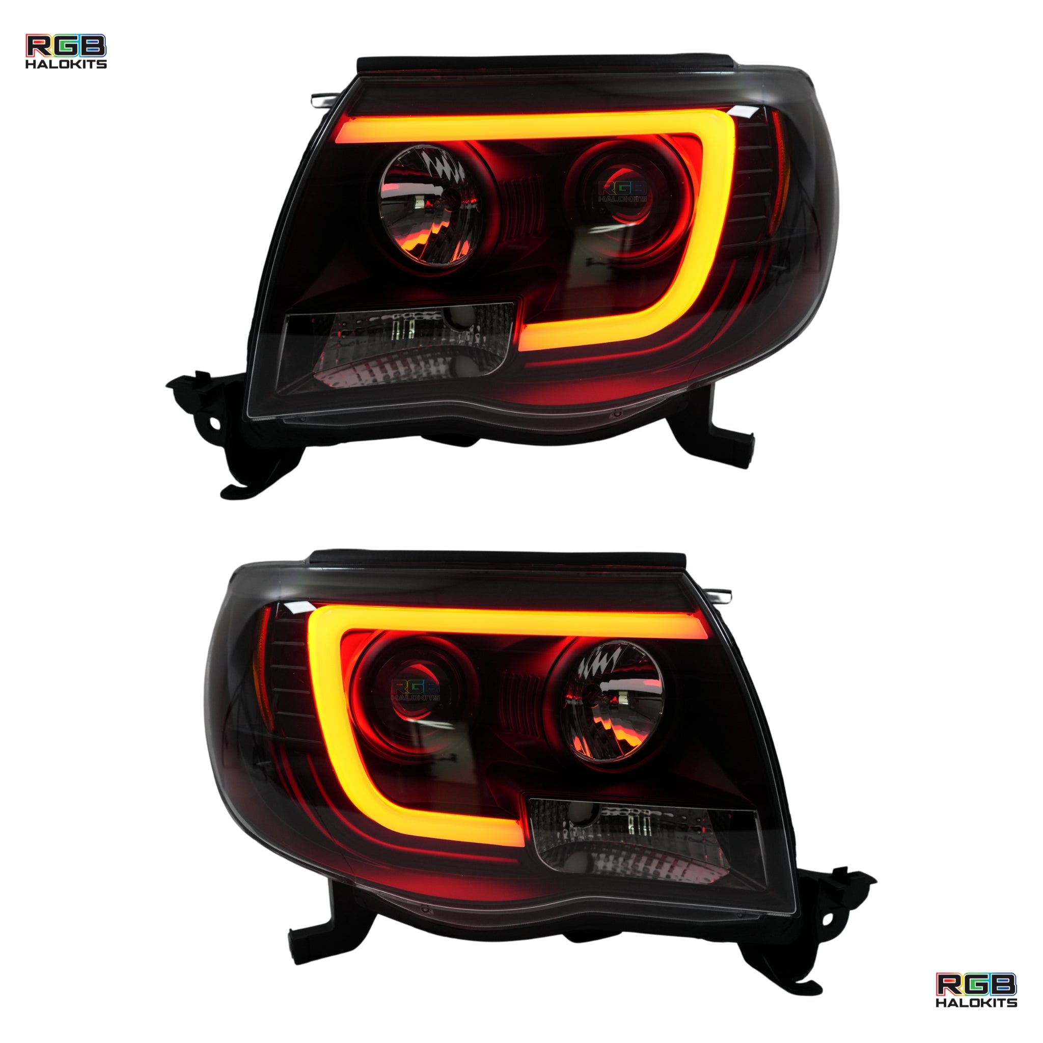 Toyota Tacoma: Multicolor Flow Series Headlights (2005-2011) | Spyder – Custom Multicolor LED Lighting by RGB Halo Kits