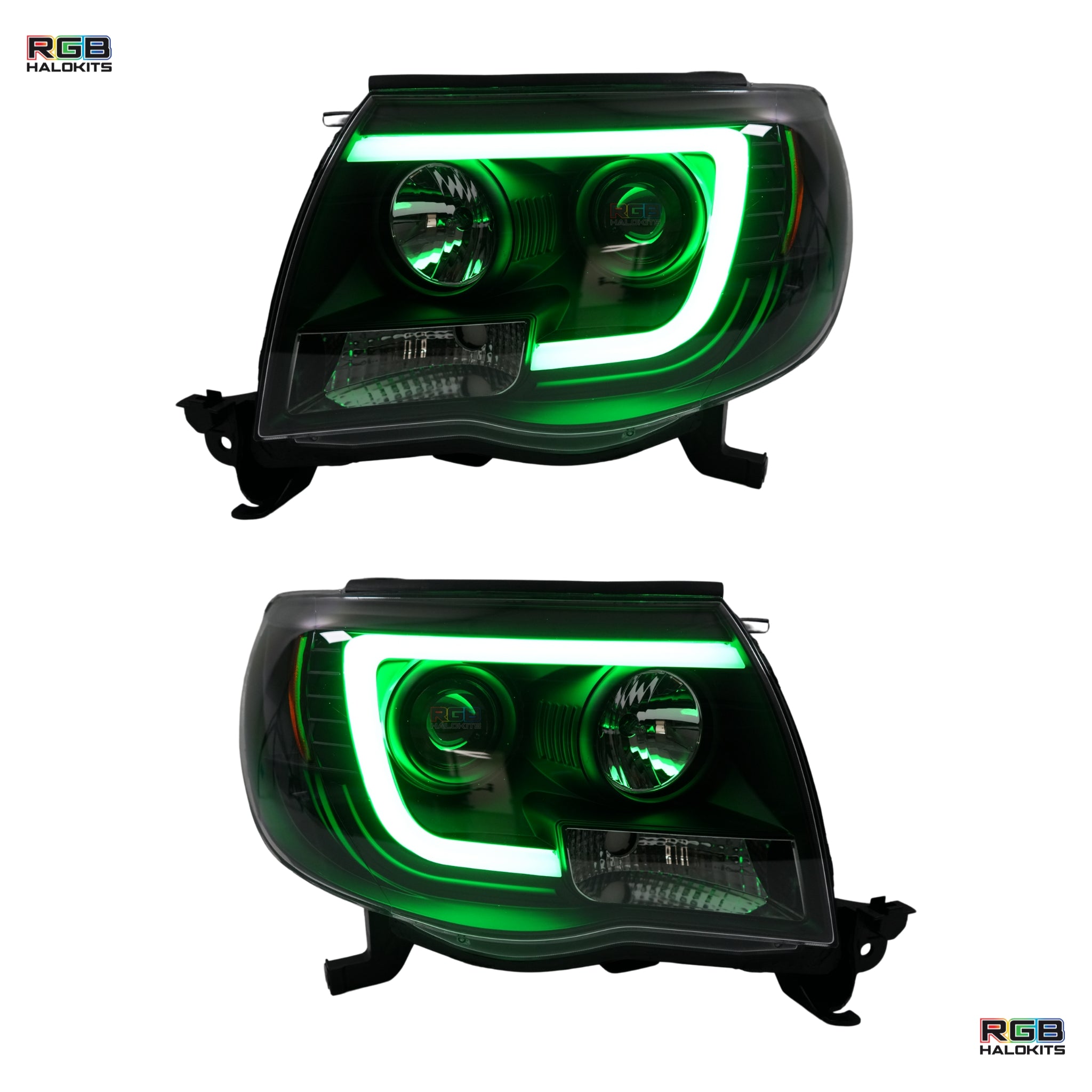 Toyota Tacoma: Multicolor Flow Series Headlights (2005-2011) | Spyder – Custom Multicolor LED Lighting by RGB Halo Kits