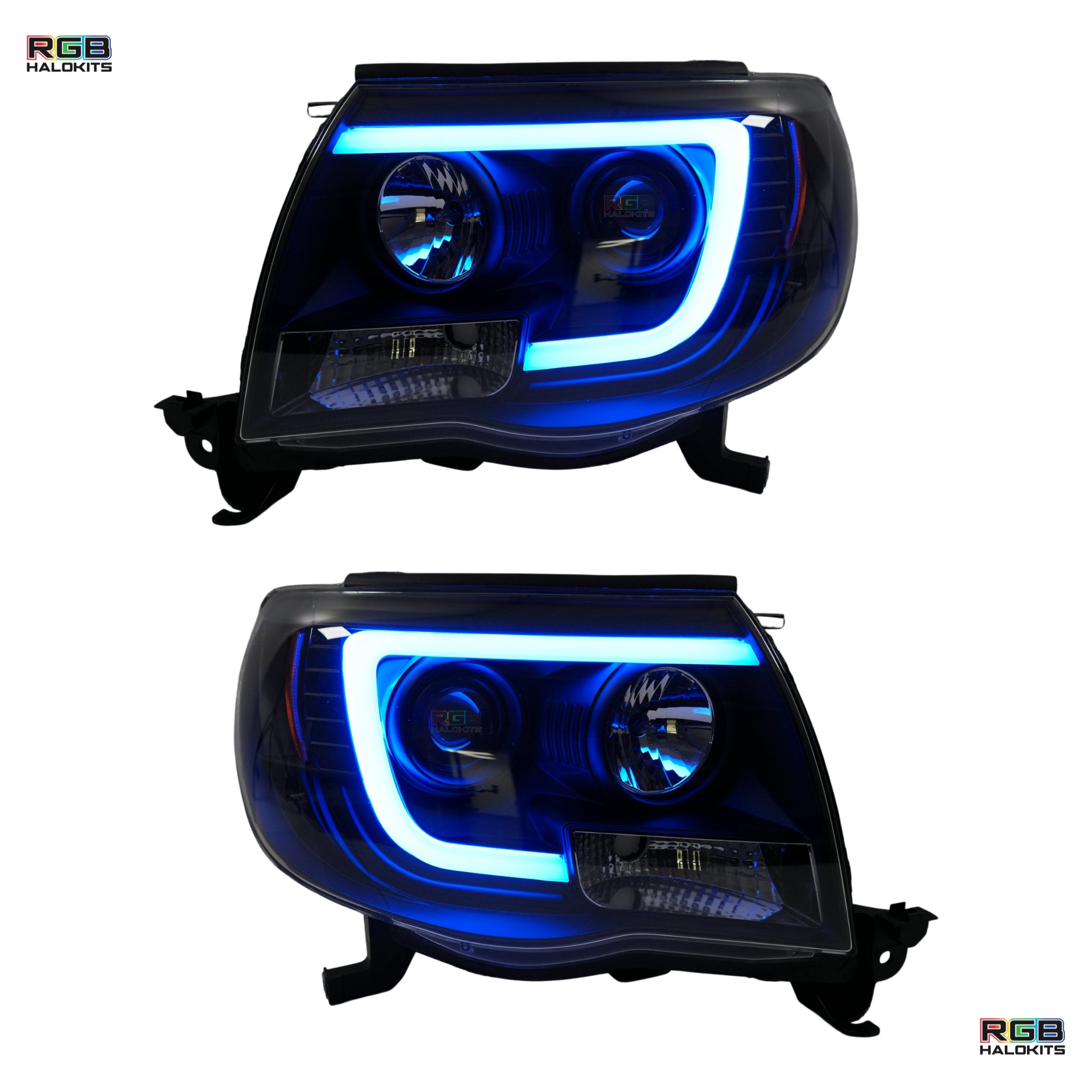 Toyota Tacoma: Multicolor Flow Series Headlights (2005-2011) | Spyder – Custom Multicolor LED Lighting by RGB Halo Kits