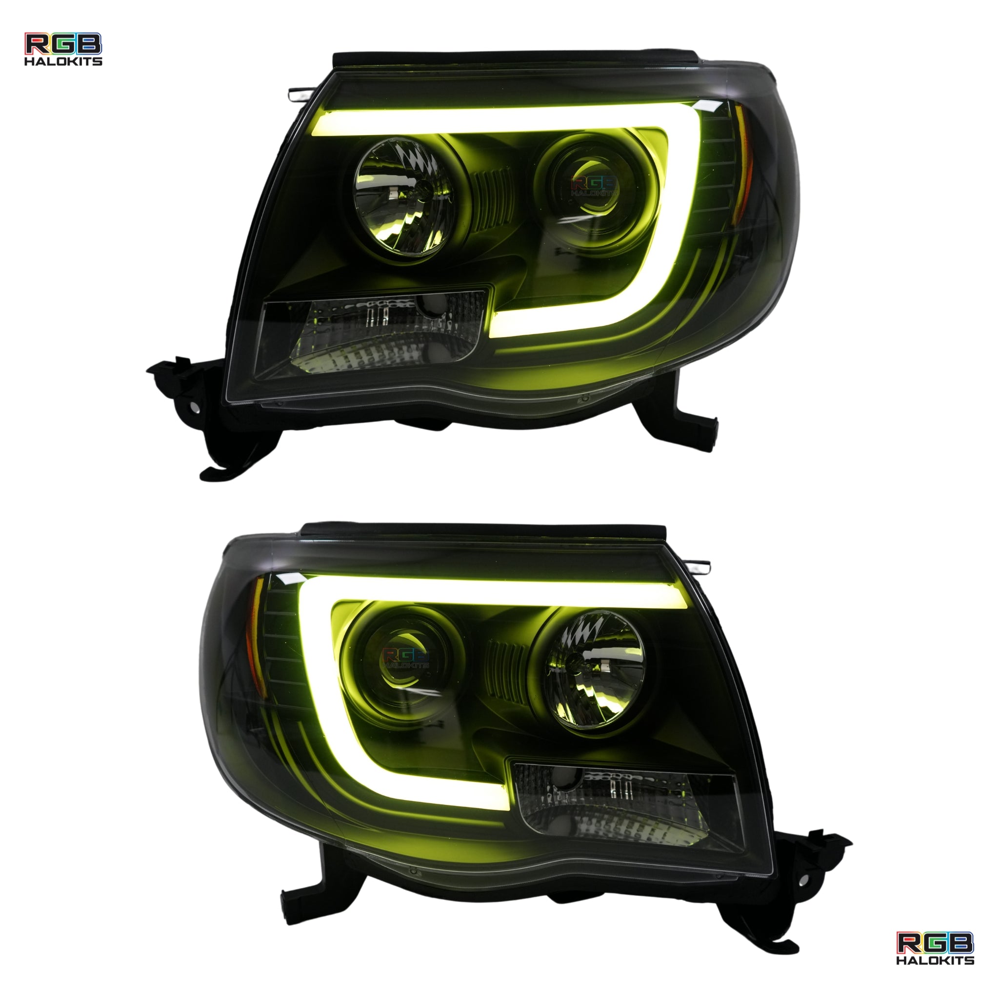 Toyota Tacoma: Multicolor Flow Series Headlights (2005-2011) | Spyder – Custom Multicolor LED Lighting by RGB Halo Kits
