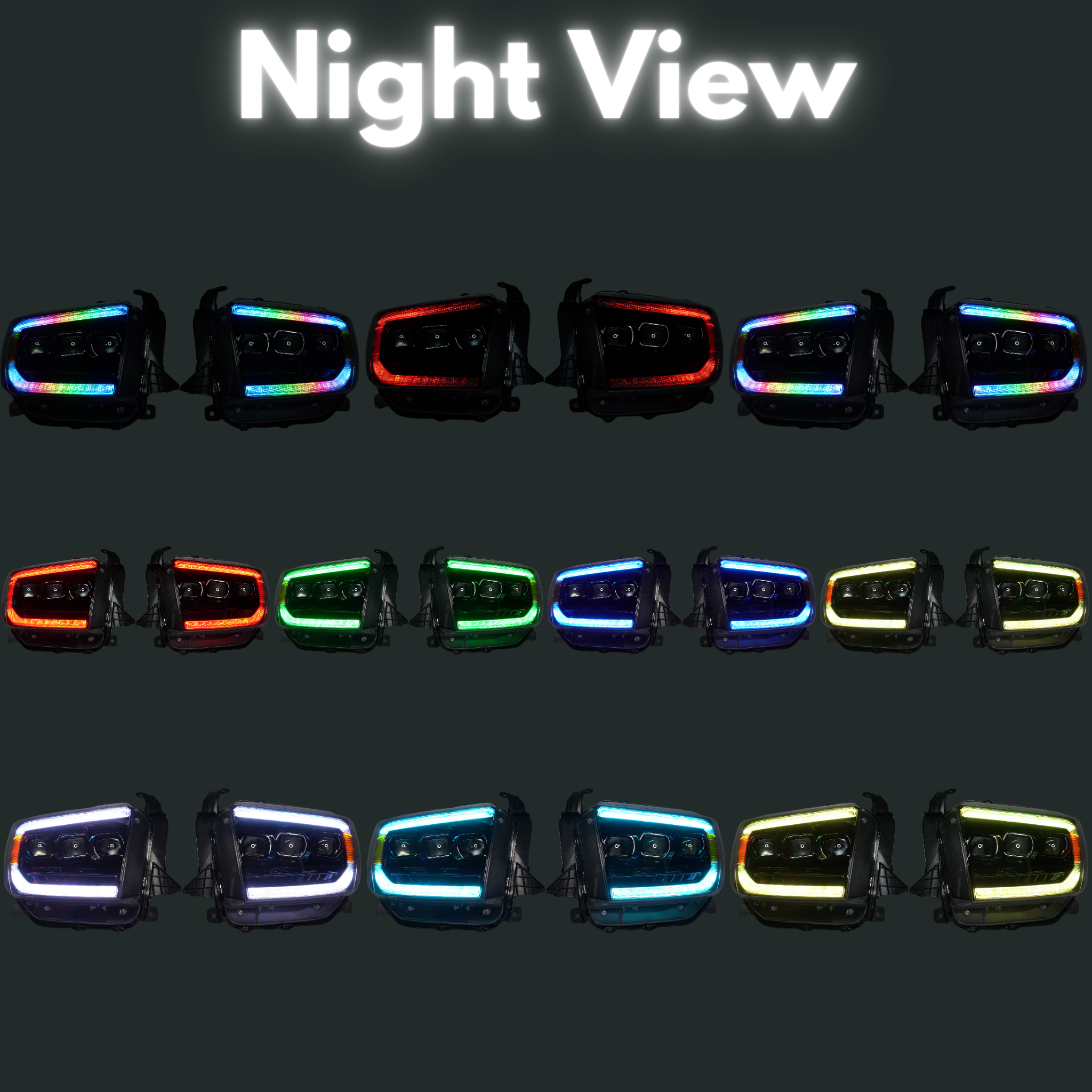 Toyota Tundra: Multicolor Flow Series Headlights (2014-2021) | XB Morimoto – Custom Multicolor LED Lighting by RGB Halo Kits